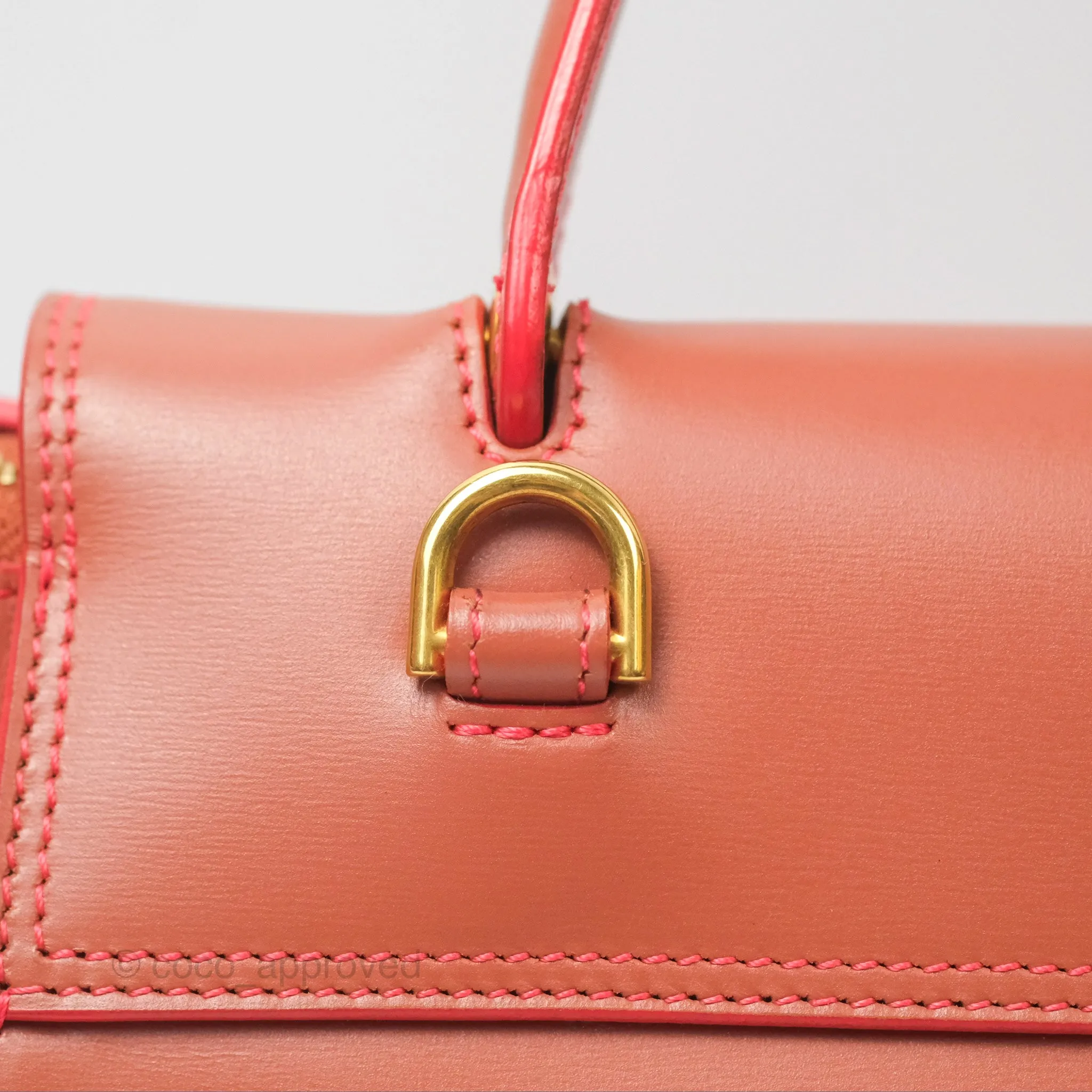 Celine Micro Belt Bag Terracotta Smooth Leather Gold Hardware