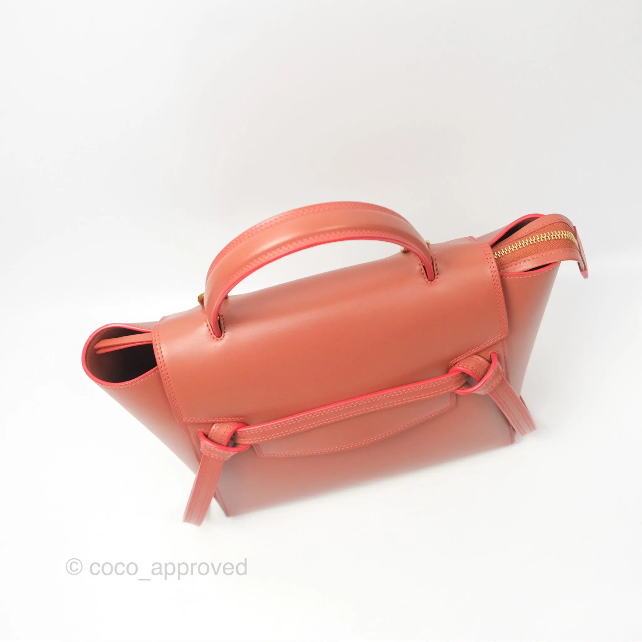 Celine Micro Belt Bag Terracotta Smooth Leather Gold Hardware