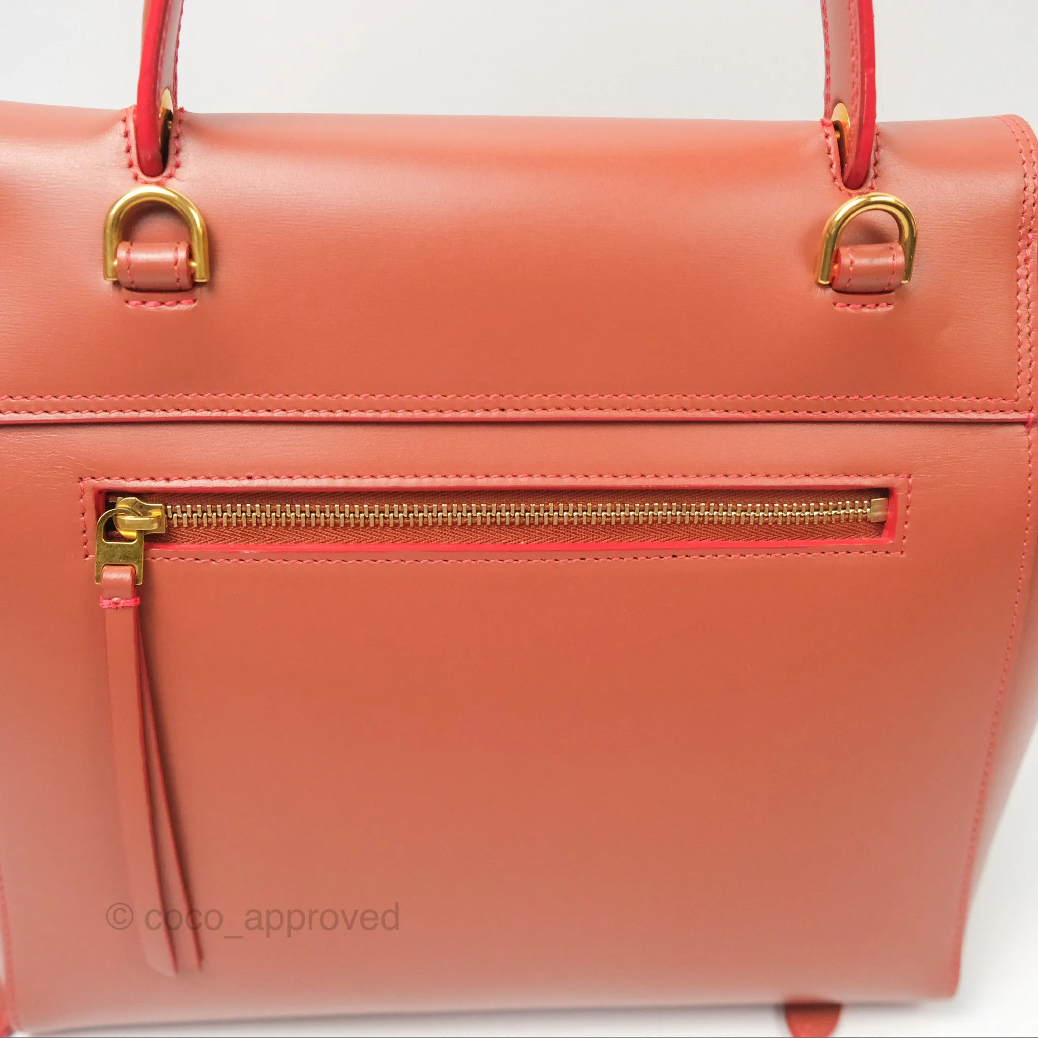 Celine Micro Belt Bag Terracotta Smooth Leather Gold Hardware