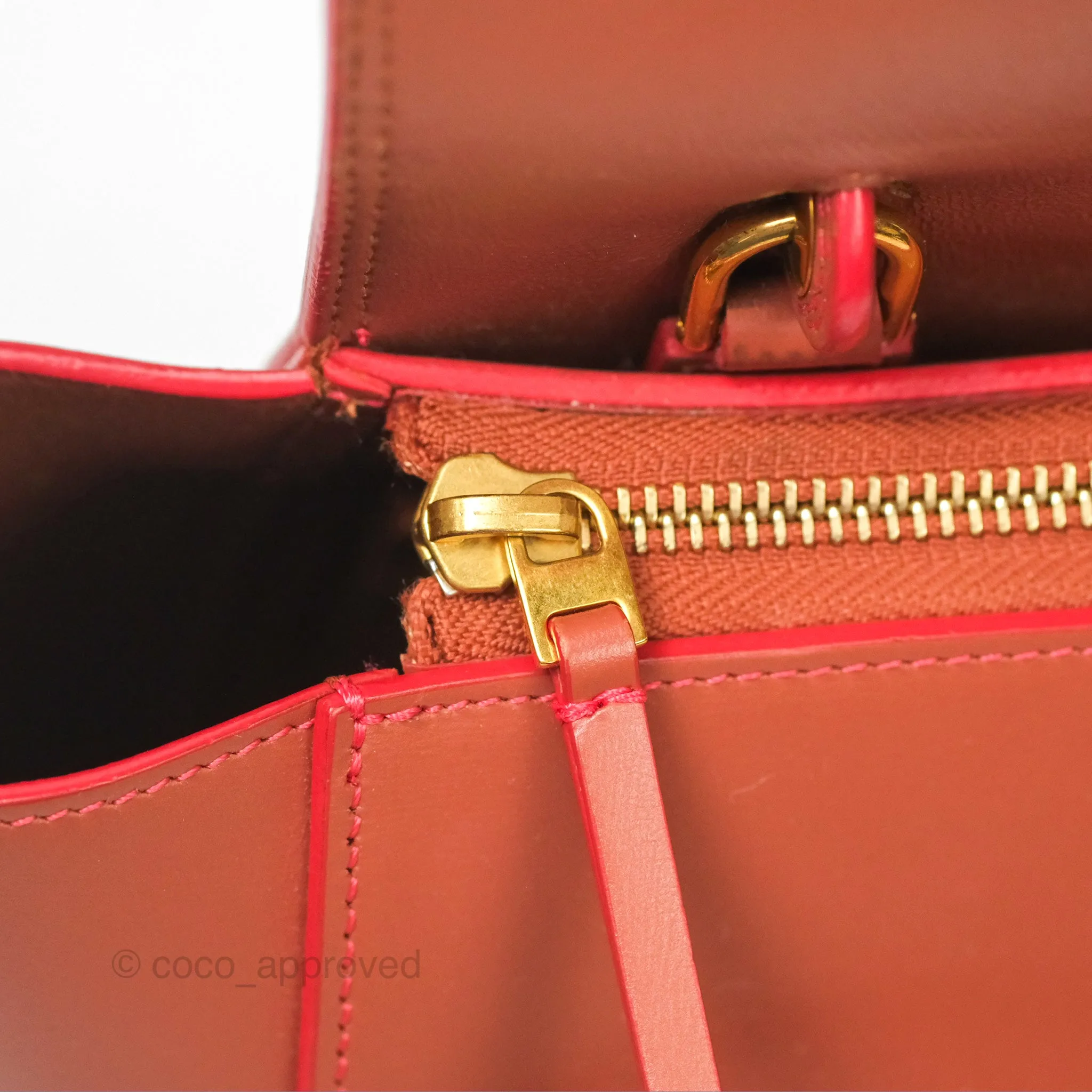 Celine Micro Belt Bag Terracotta Smooth Leather Gold Hardware