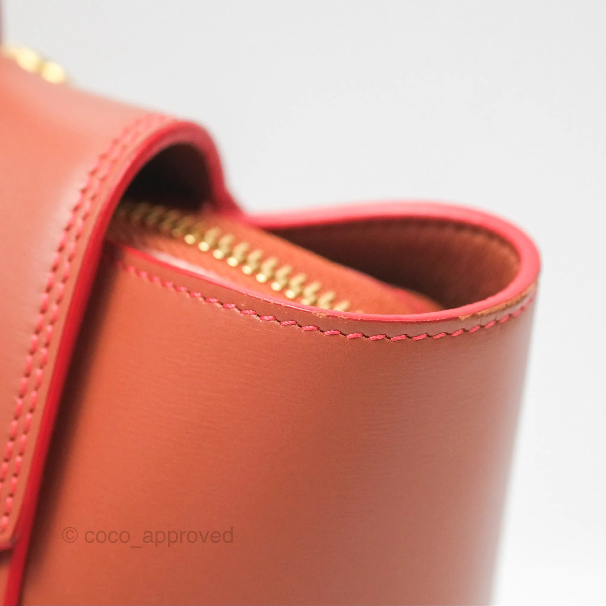 Celine Micro Belt Bag Terracotta Smooth Leather Gold Hardware