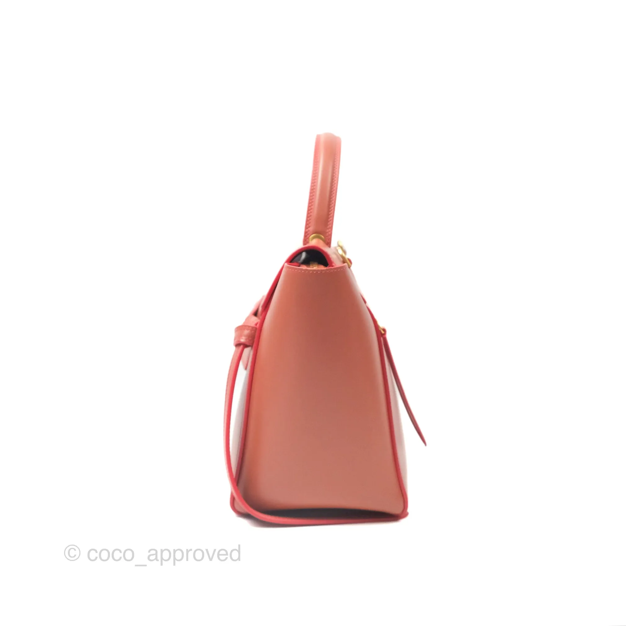 Celine Micro Belt Bag Terracotta Smooth Leather Gold Hardware