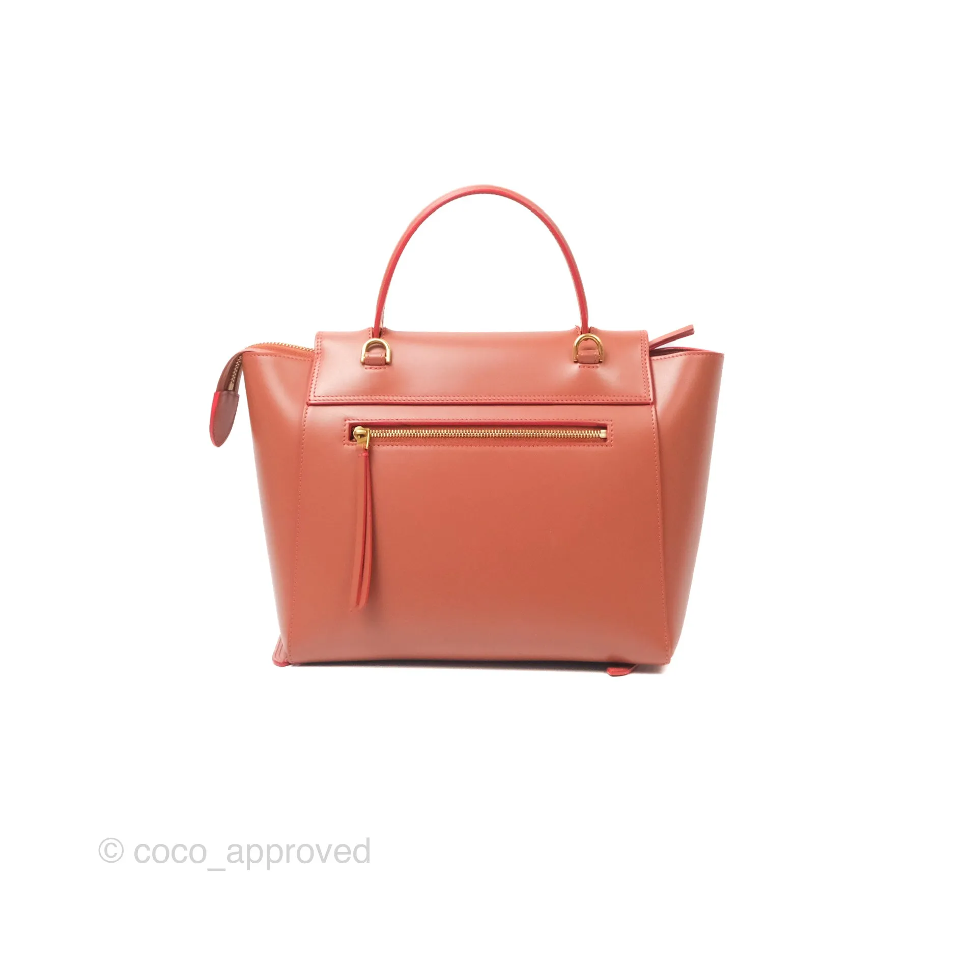 Celine Micro Belt Bag Terracotta Smooth Leather Gold Hardware