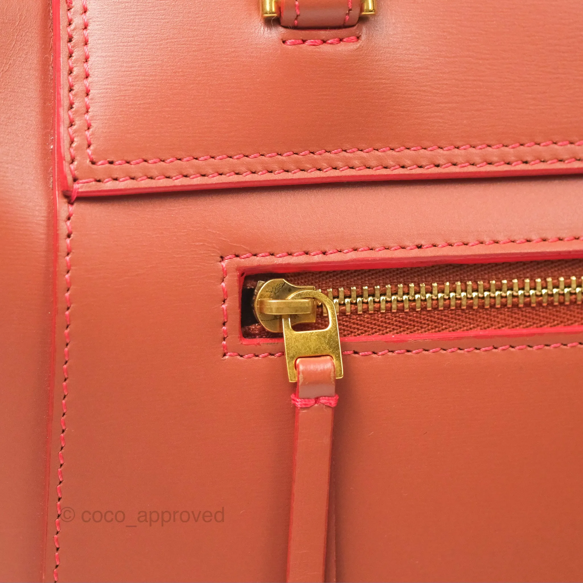 Celine Micro Belt Bag Terracotta Smooth Leather Gold Hardware