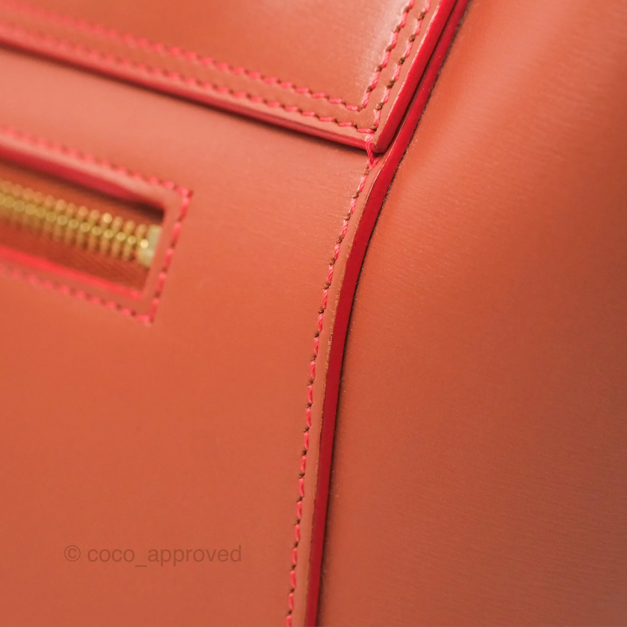Celine Micro Belt Bag Terracotta Smooth Leather Gold Hardware