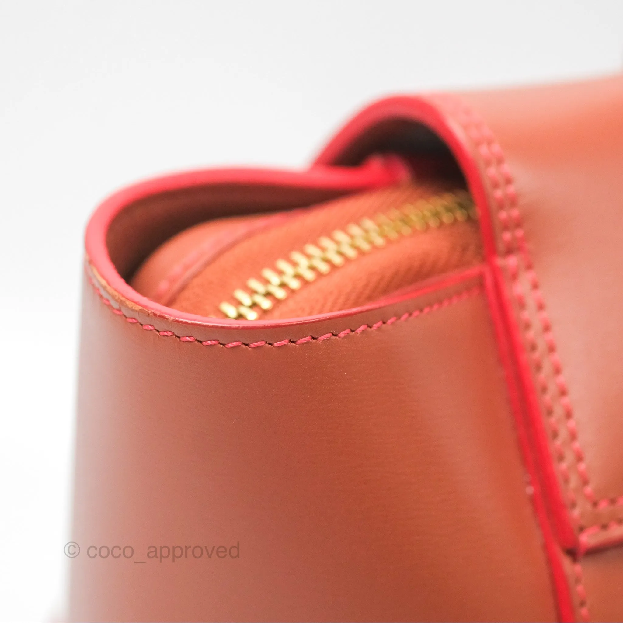 Celine Micro Belt Bag Terracotta Smooth Leather Gold Hardware