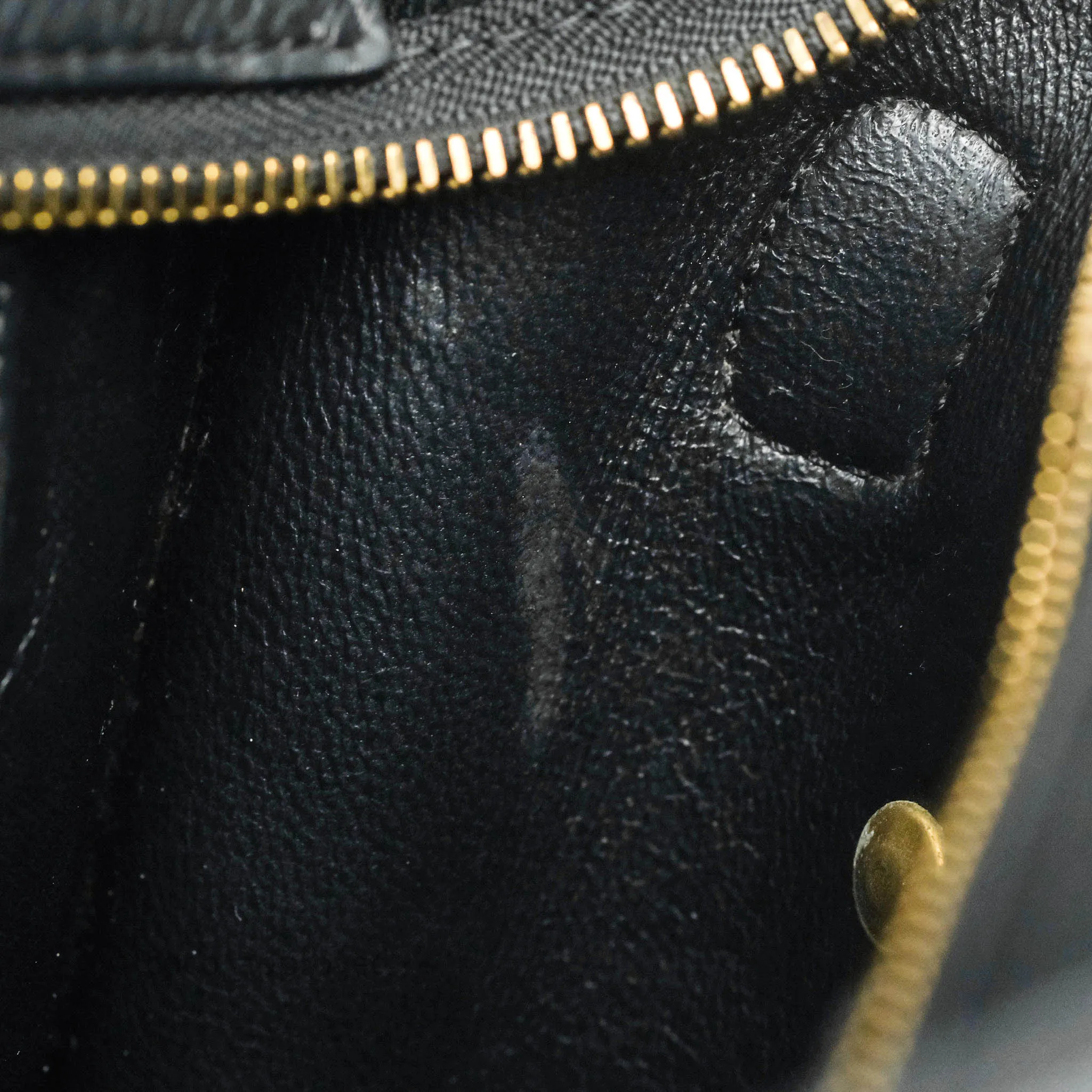 Celine Micro Luggage Bag Navy/Beige/Black Calfskin