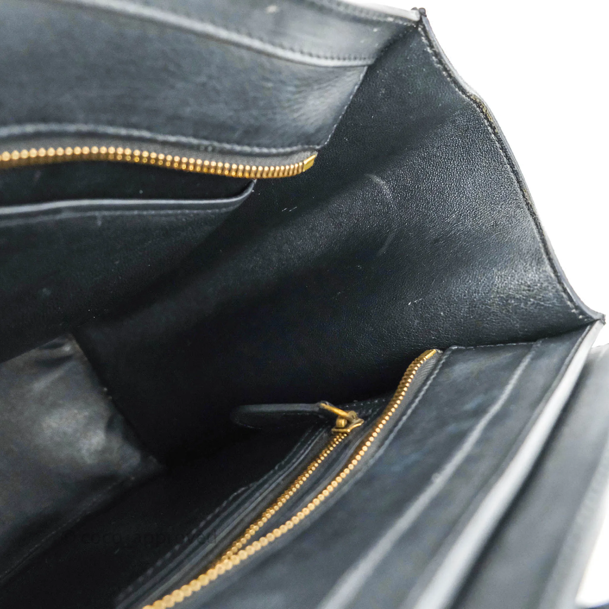 Celine Micro Luggage Bag Navy/Beige/Black Calfskin