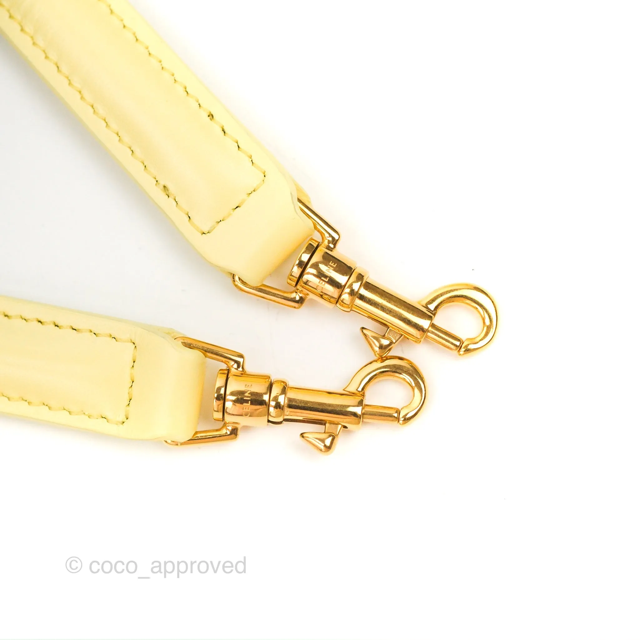 Celine Mini 16 Soft Yellow Satinated Calfskin