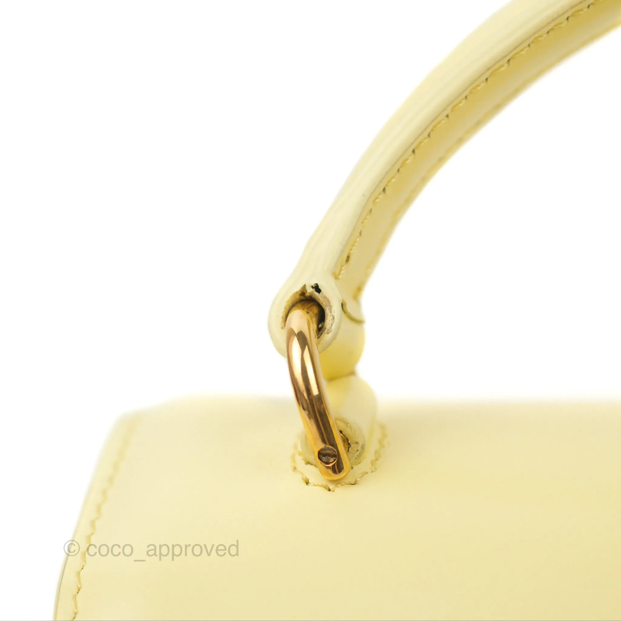 Celine Mini 16 Soft Yellow Satinated Calfskin