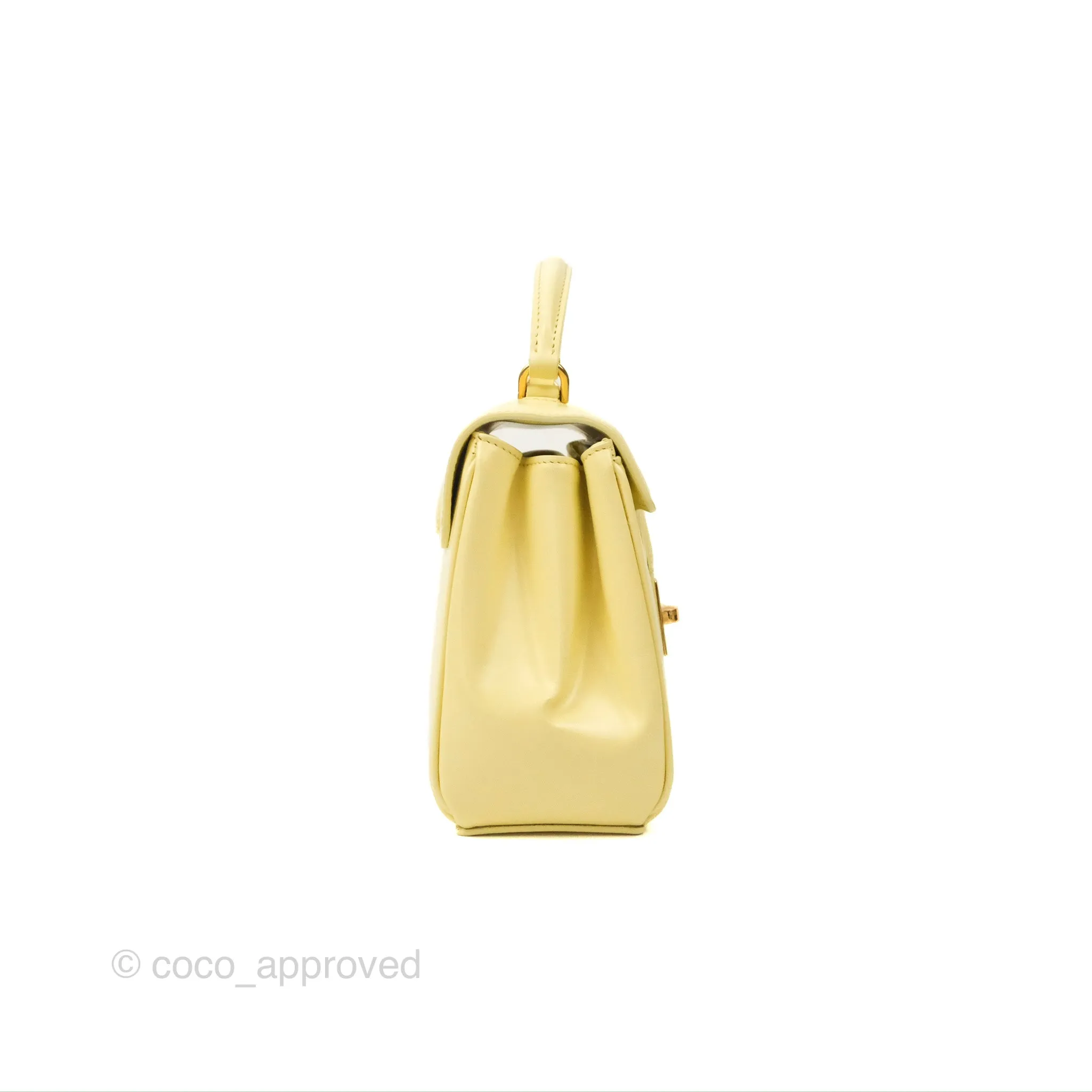 Celine Mini 16 Soft Yellow Satinated Calfskin