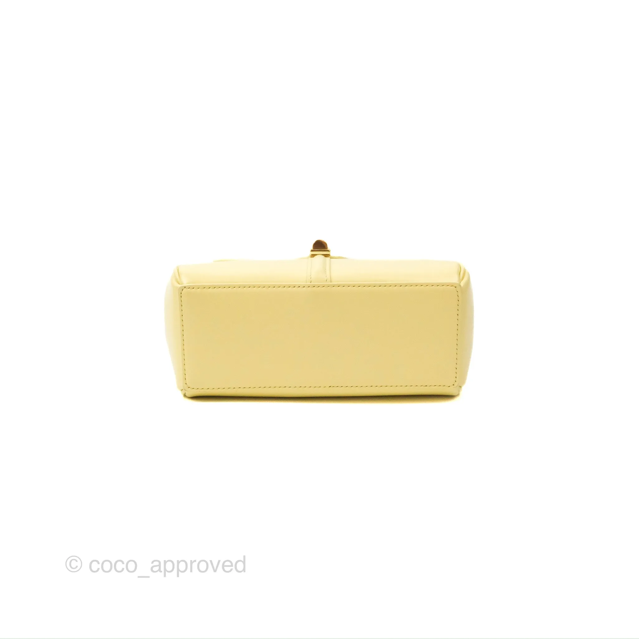 Celine Mini 16 Soft Yellow Satinated Calfskin