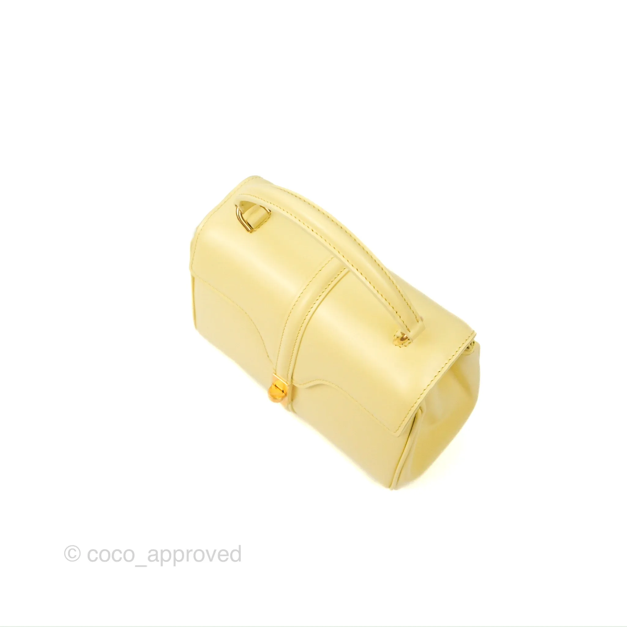 Celine Mini 16 Soft Yellow Satinated Calfskin