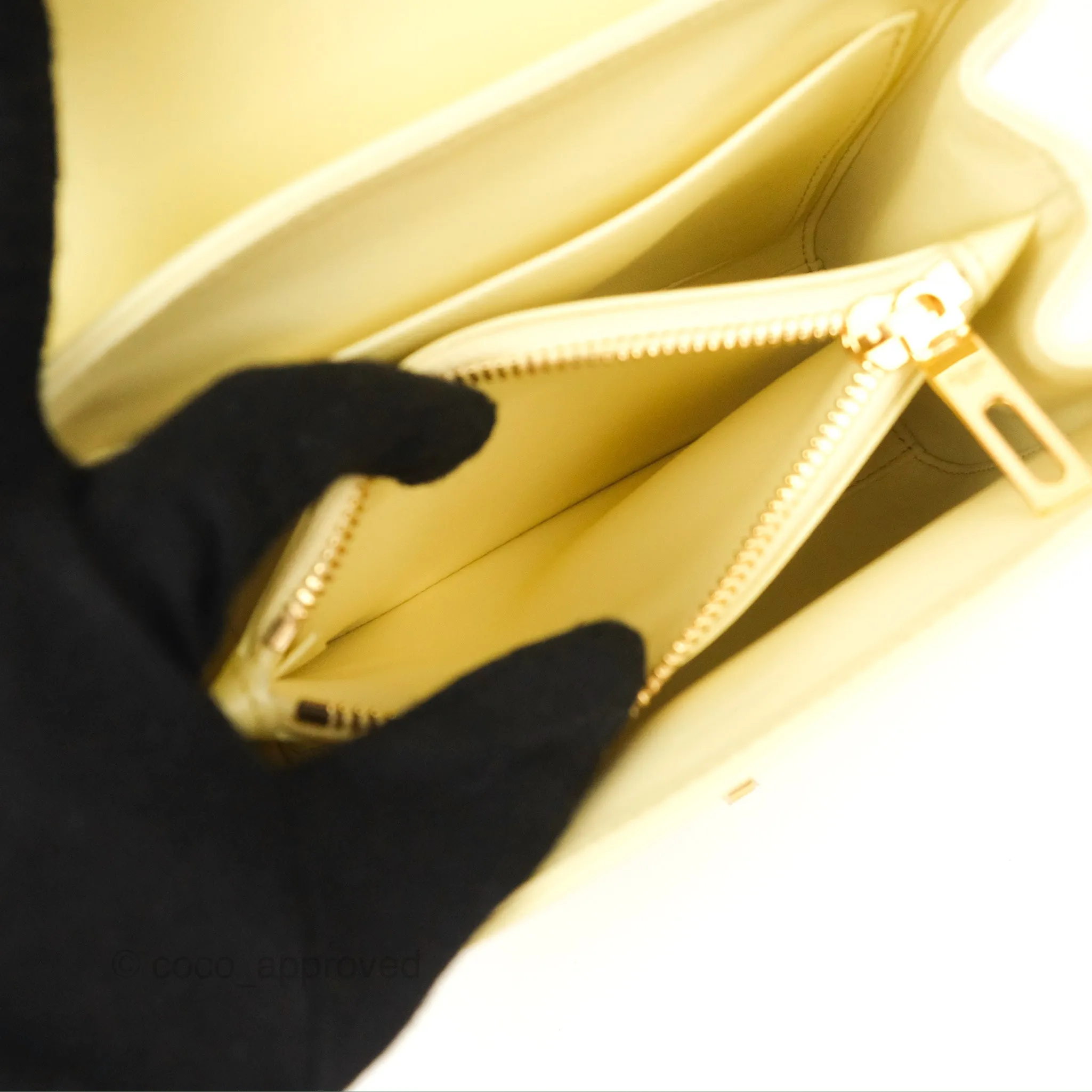 Celine Mini 16 Soft Yellow Satinated Calfskin