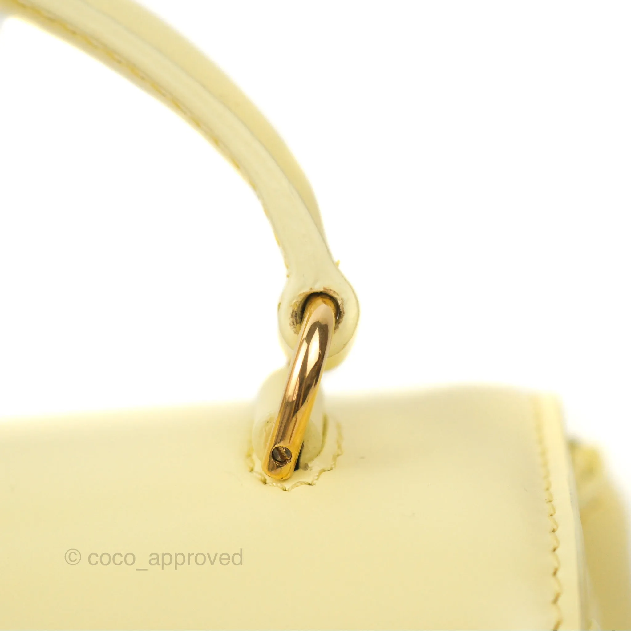 Celine Mini 16 Soft Yellow Satinated Calfskin