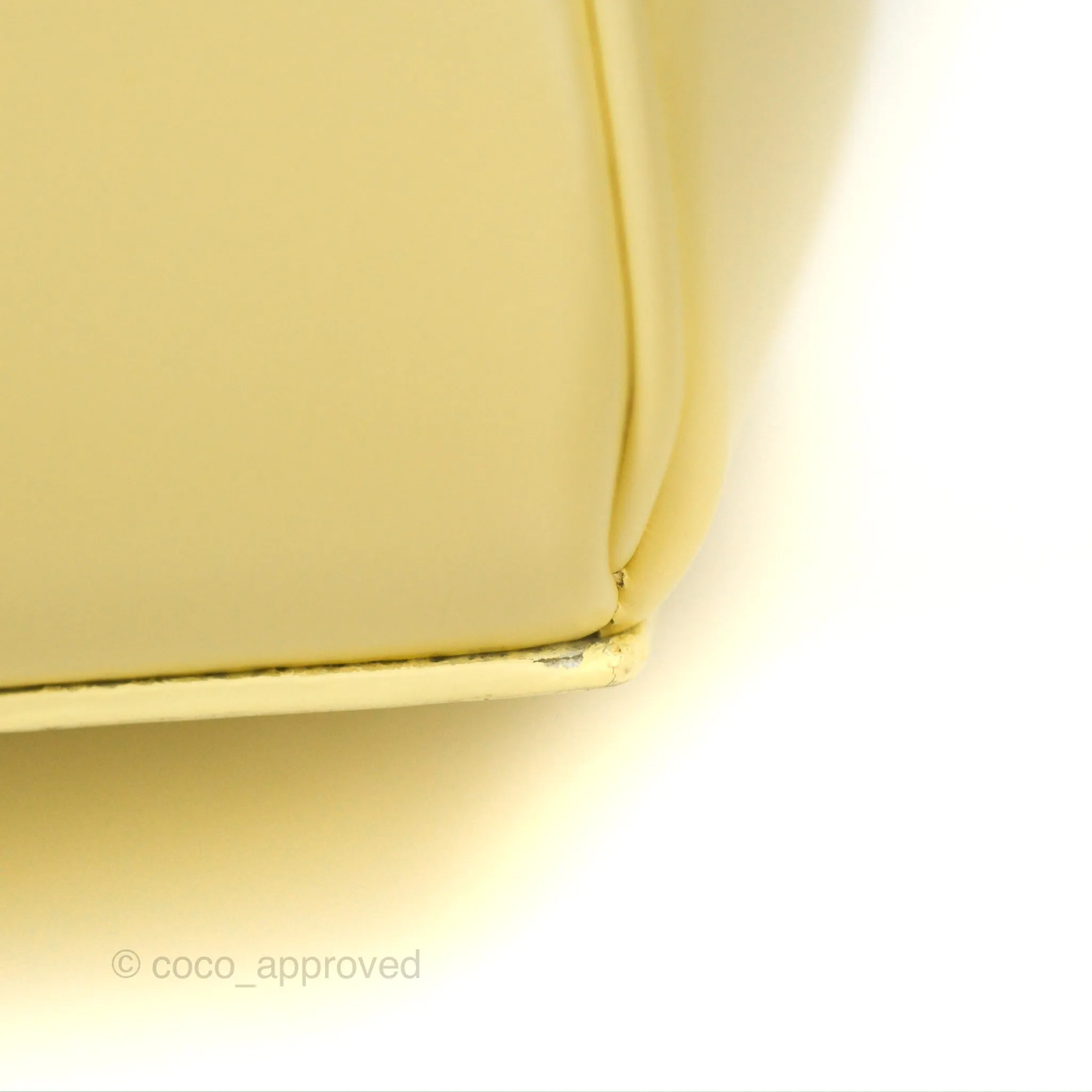 Celine Mini 16 Soft Yellow Satinated Calfskin