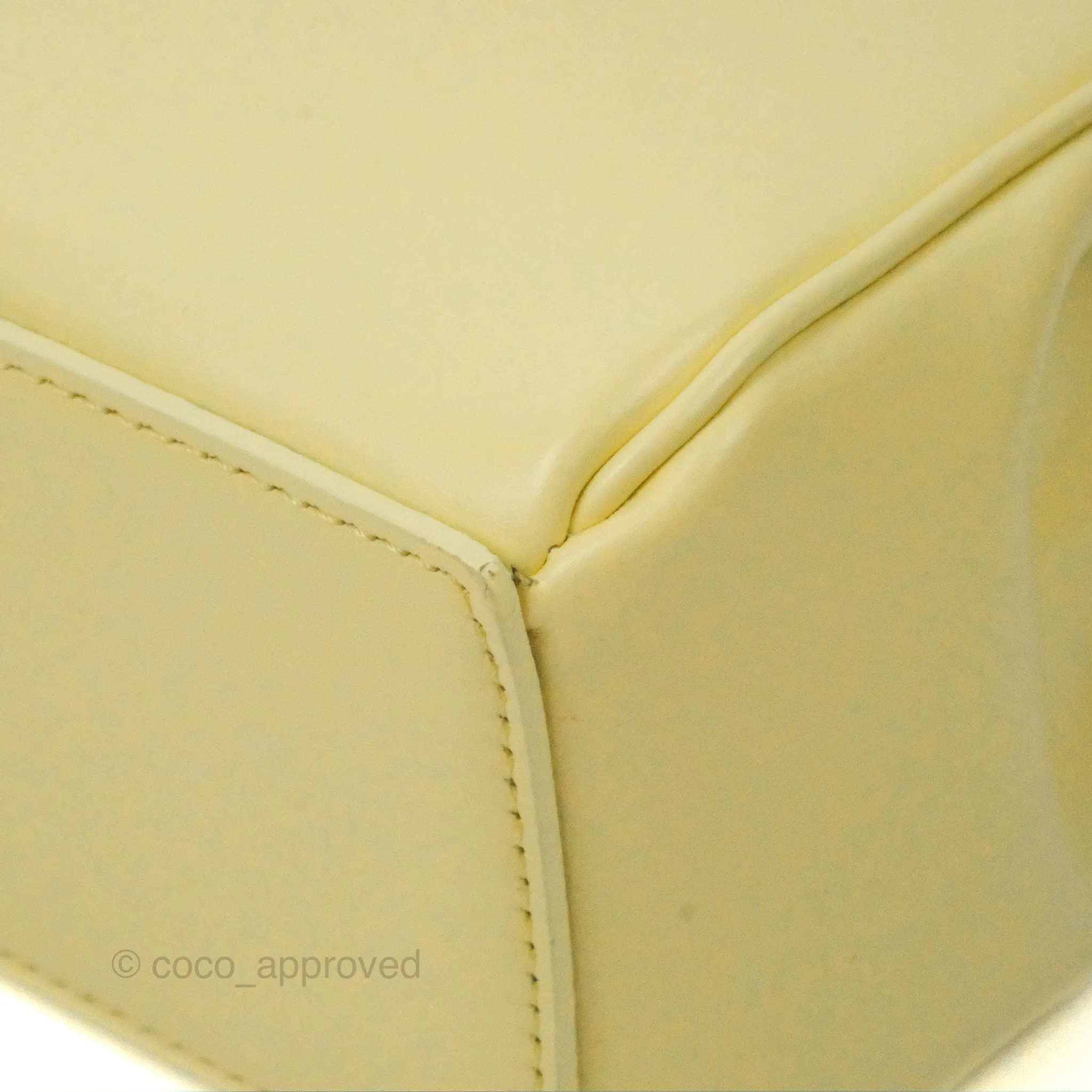 Celine Mini 16 Soft Yellow Satinated Calfskin