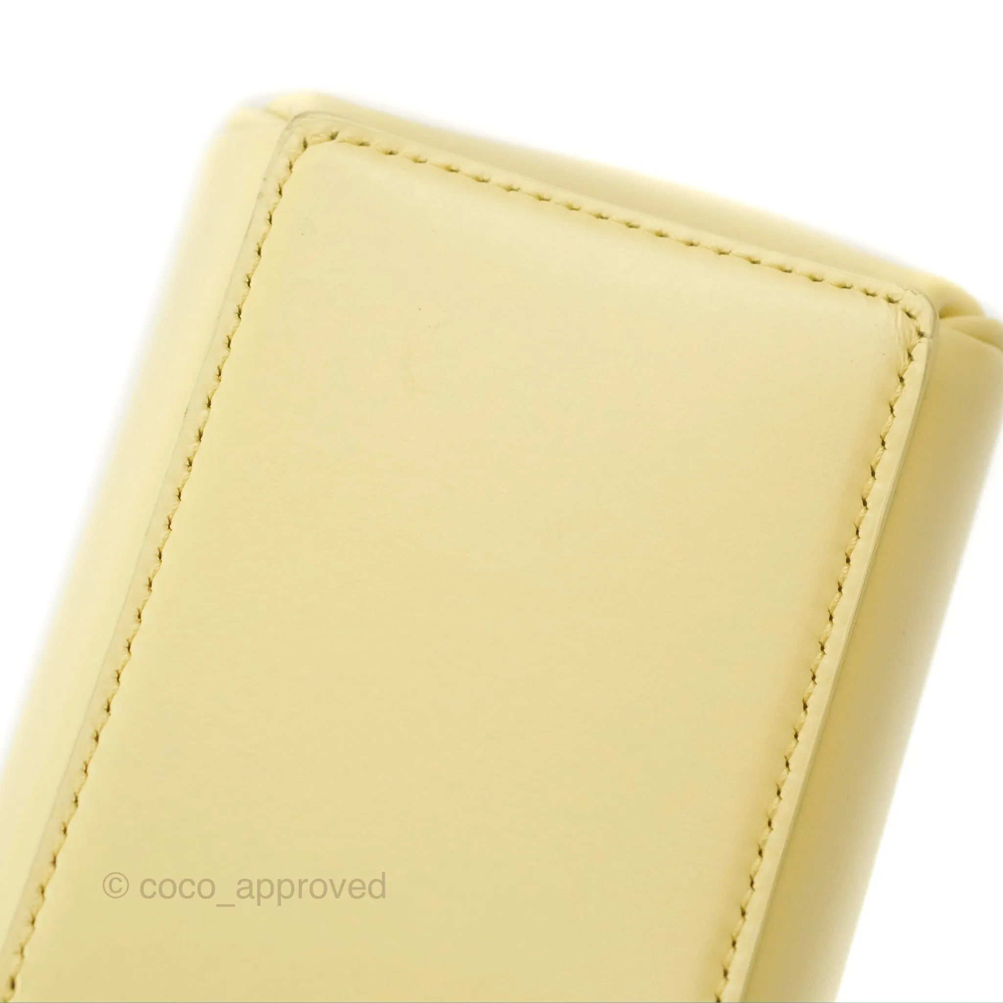 Celine Mini 16 Soft Yellow Satinated Calfskin