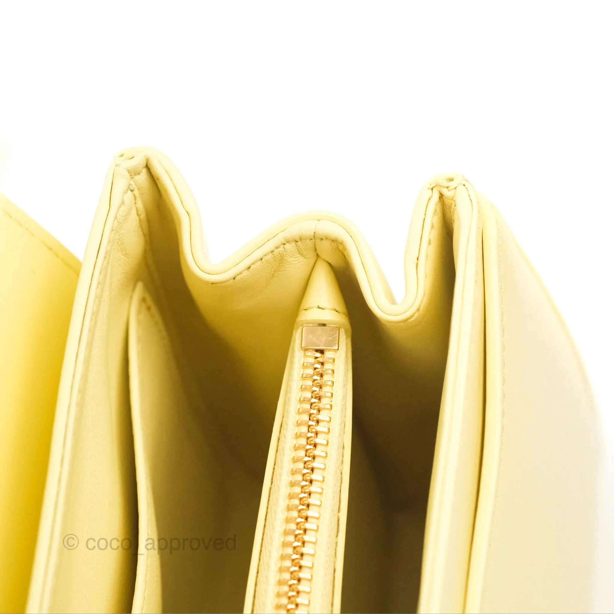 Celine Mini 16 Soft Yellow Satinated Calfskin