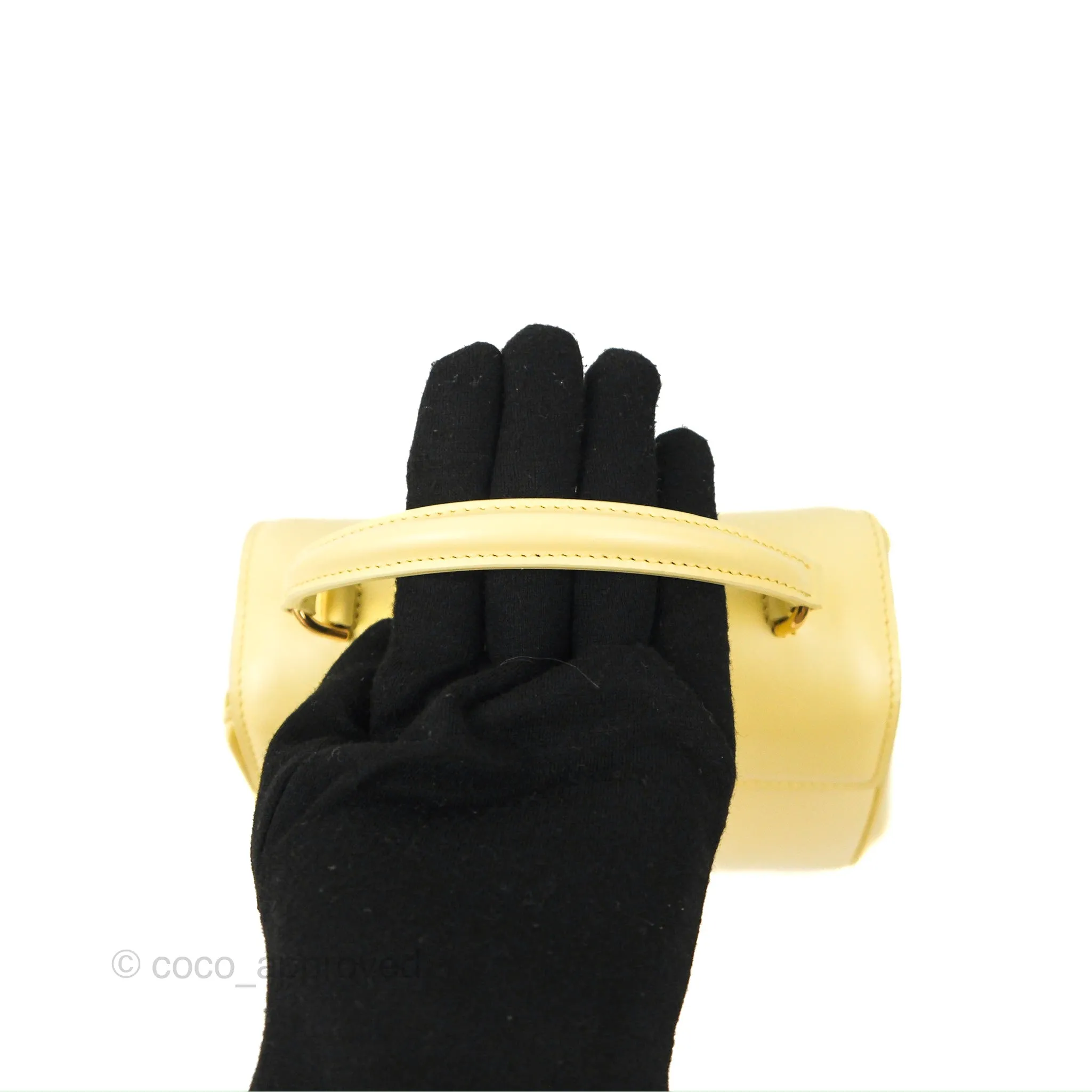 Celine Mini 16 Soft Yellow Satinated Calfskin