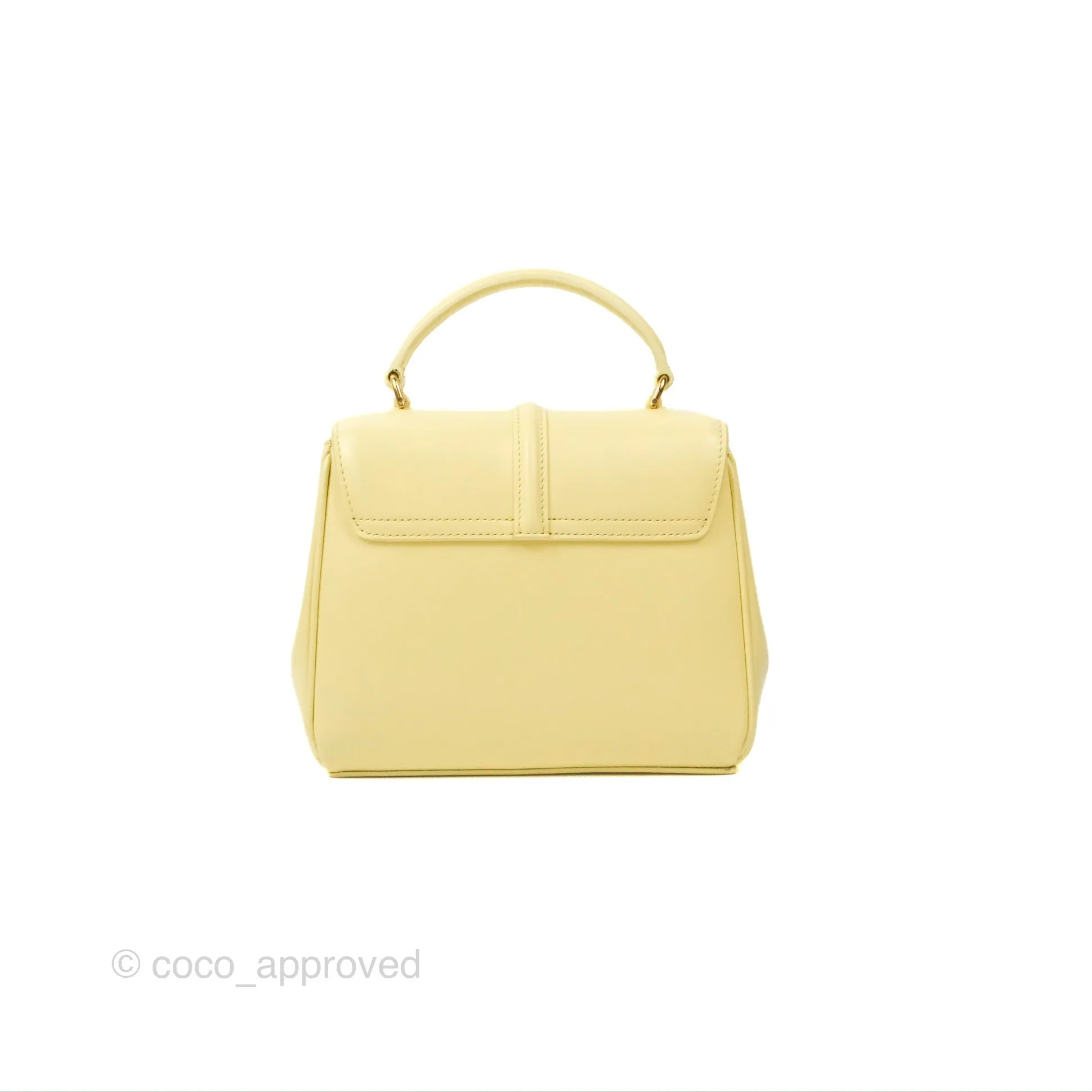 Celine Mini 16 Soft Yellow Satinated Calfskin