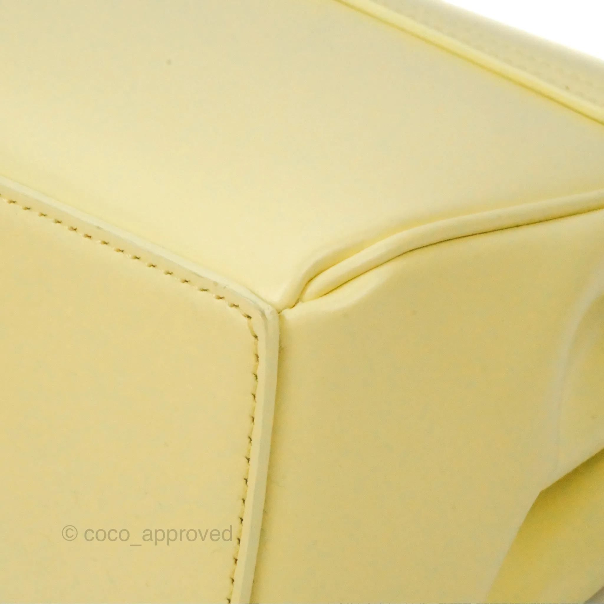 Celine Mini 16 Soft Yellow Satinated Calfskin