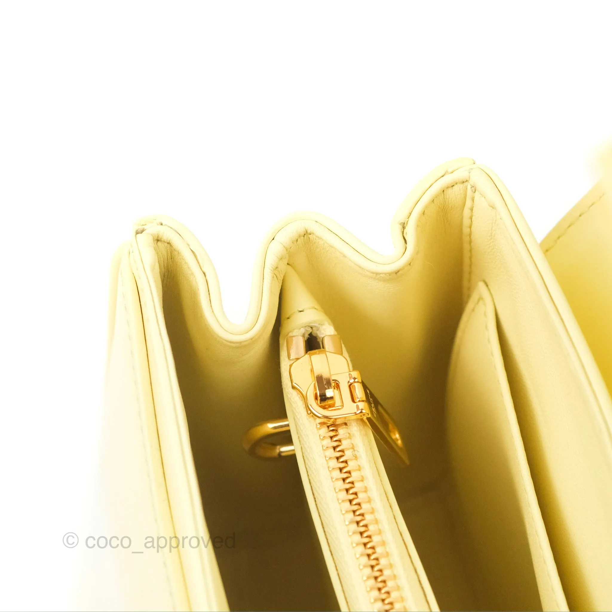 Celine Mini 16 Soft Yellow Satinated Calfskin
