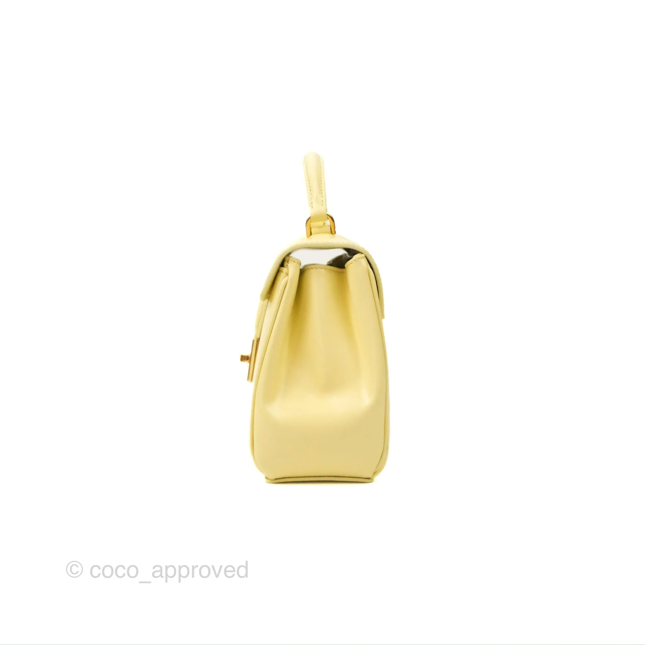 Celine Mini 16 Soft Yellow Satinated Calfskin