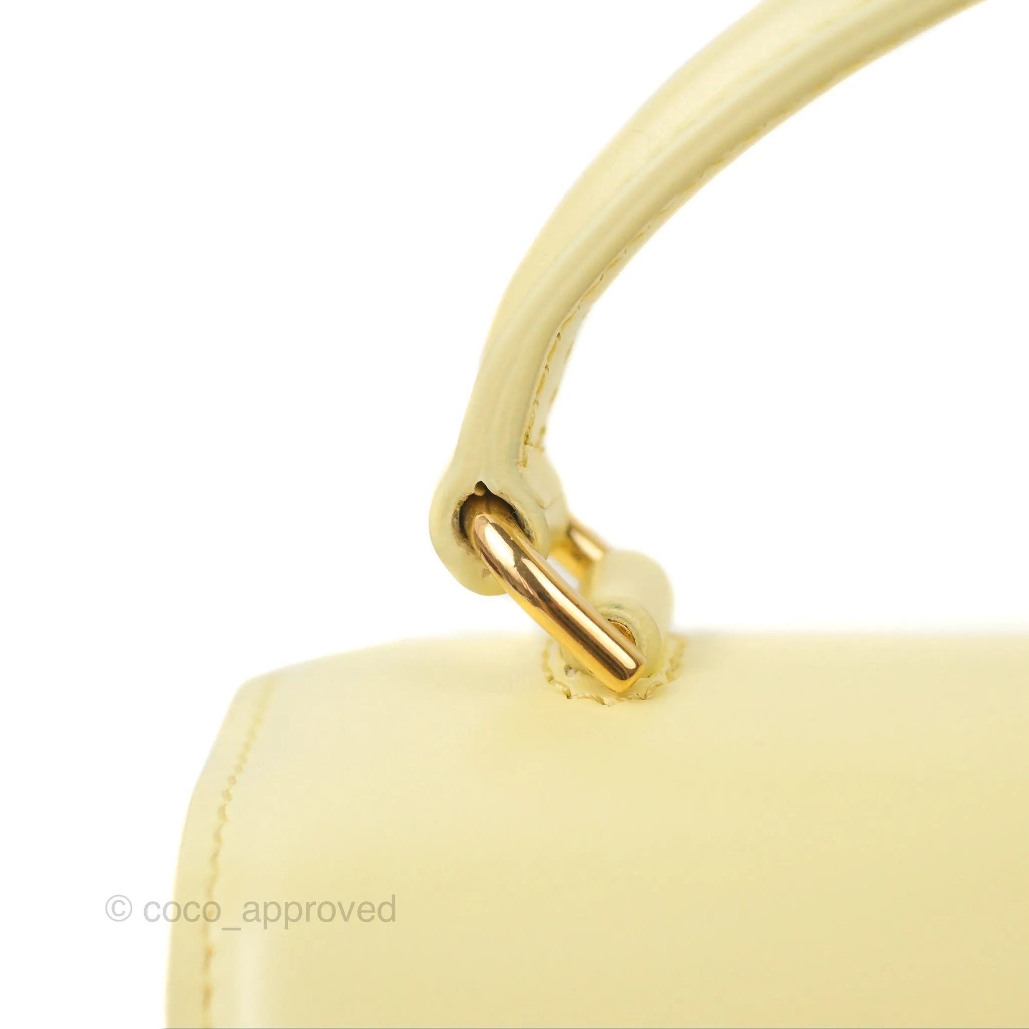 Celine Mini 16 Soft Yellow Satinated Calfskin