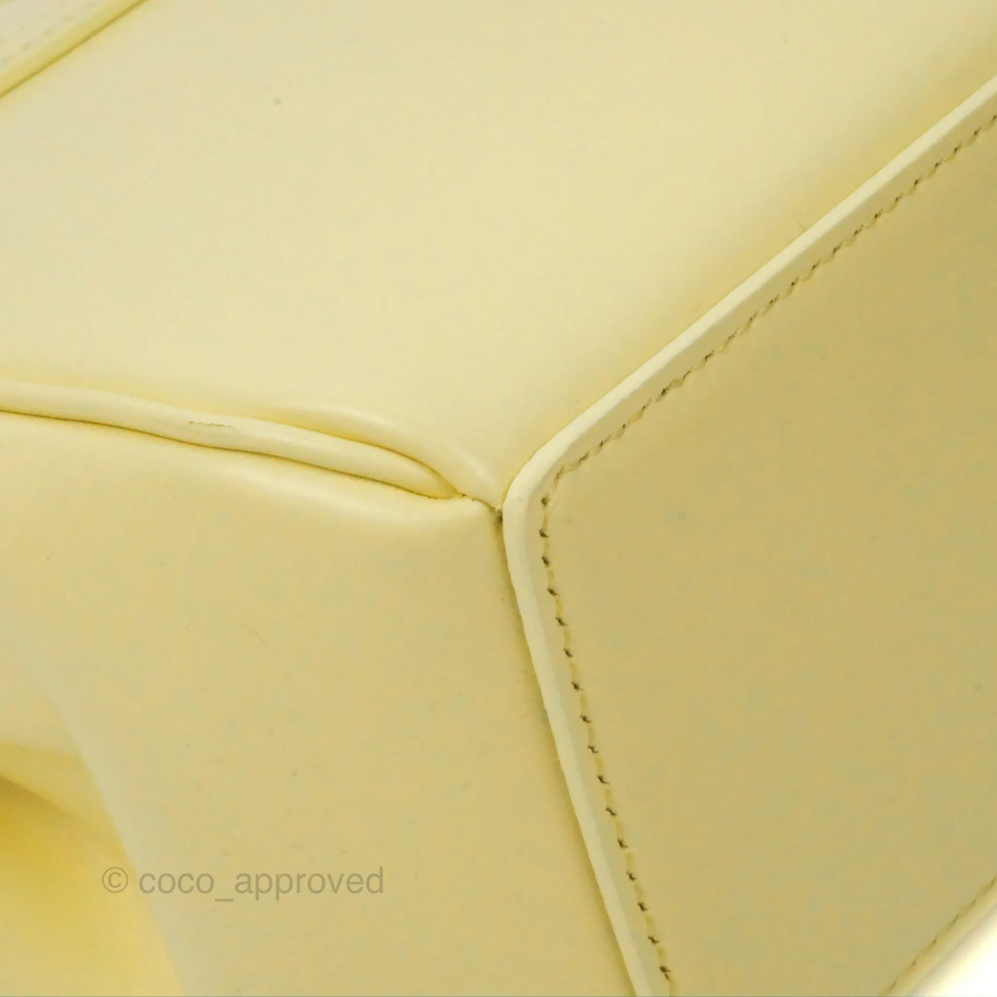 Celine Mini 16 Soft Yellow Satinated Calfskin