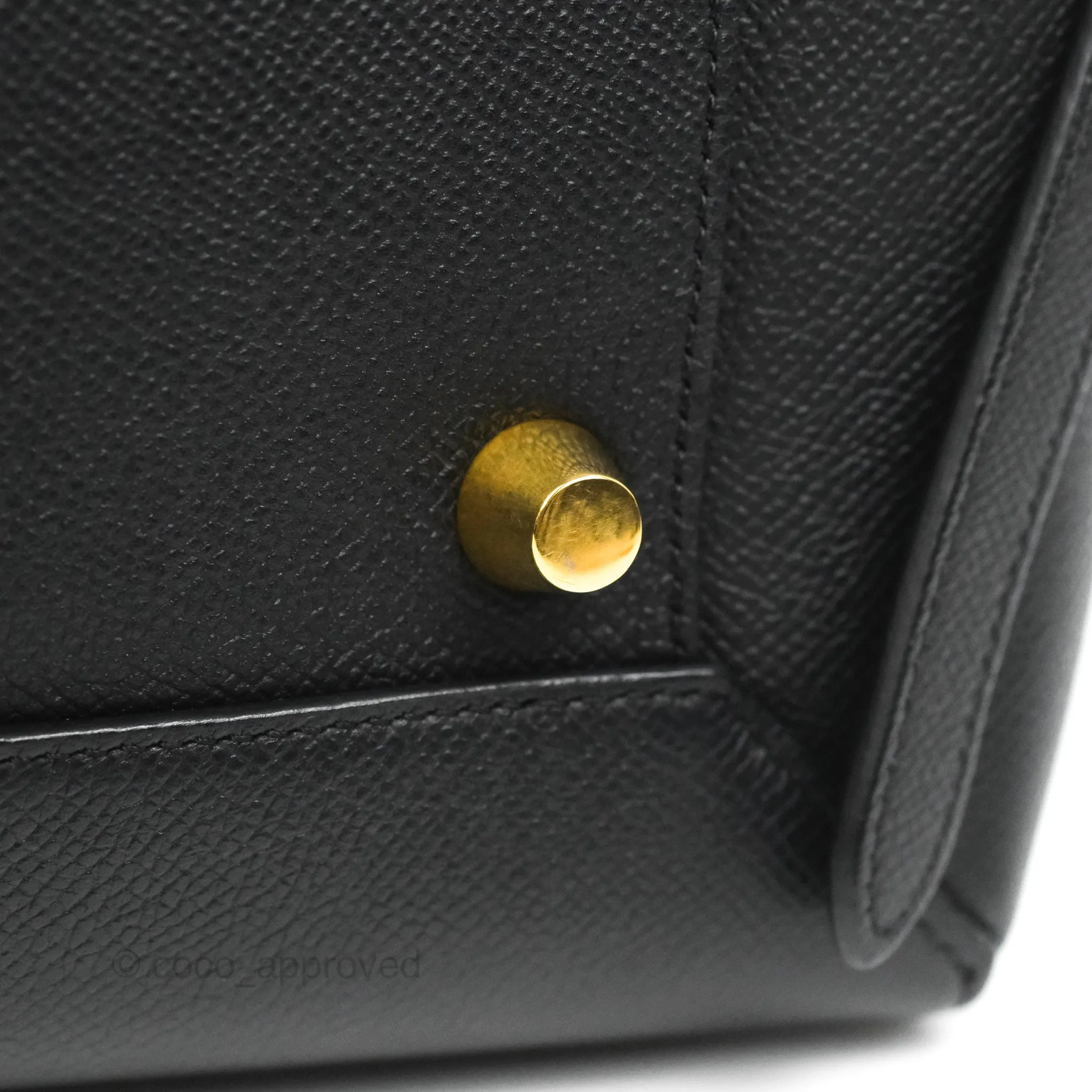 Celine Mini Belt Bag Black Grained Calfskin Gold Hardware