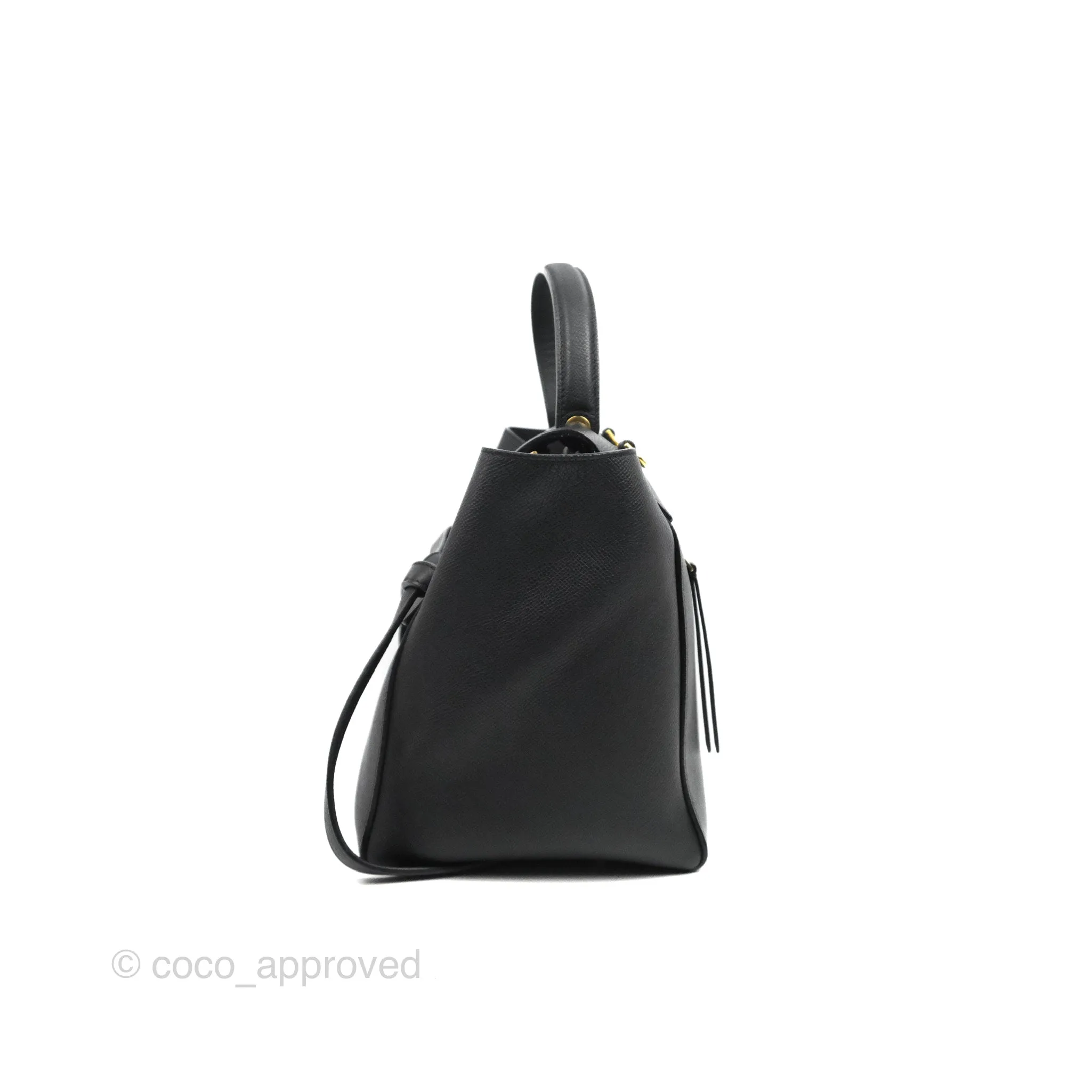 Celine Mini Belt Bag Black Grained Calfskin Gold Hardware