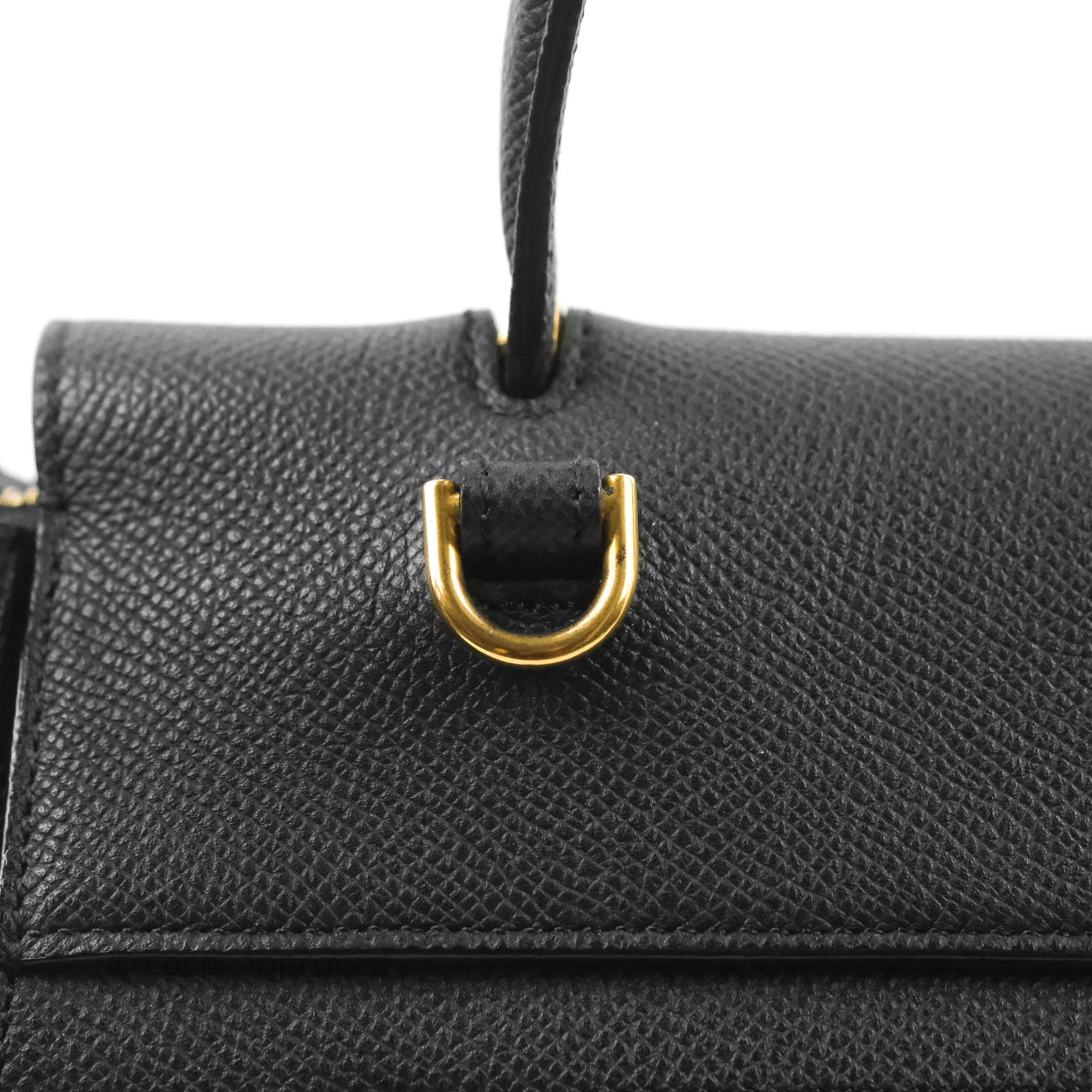Celine Mini Belt Bag Black Grained Calfskin Gold Hardware
