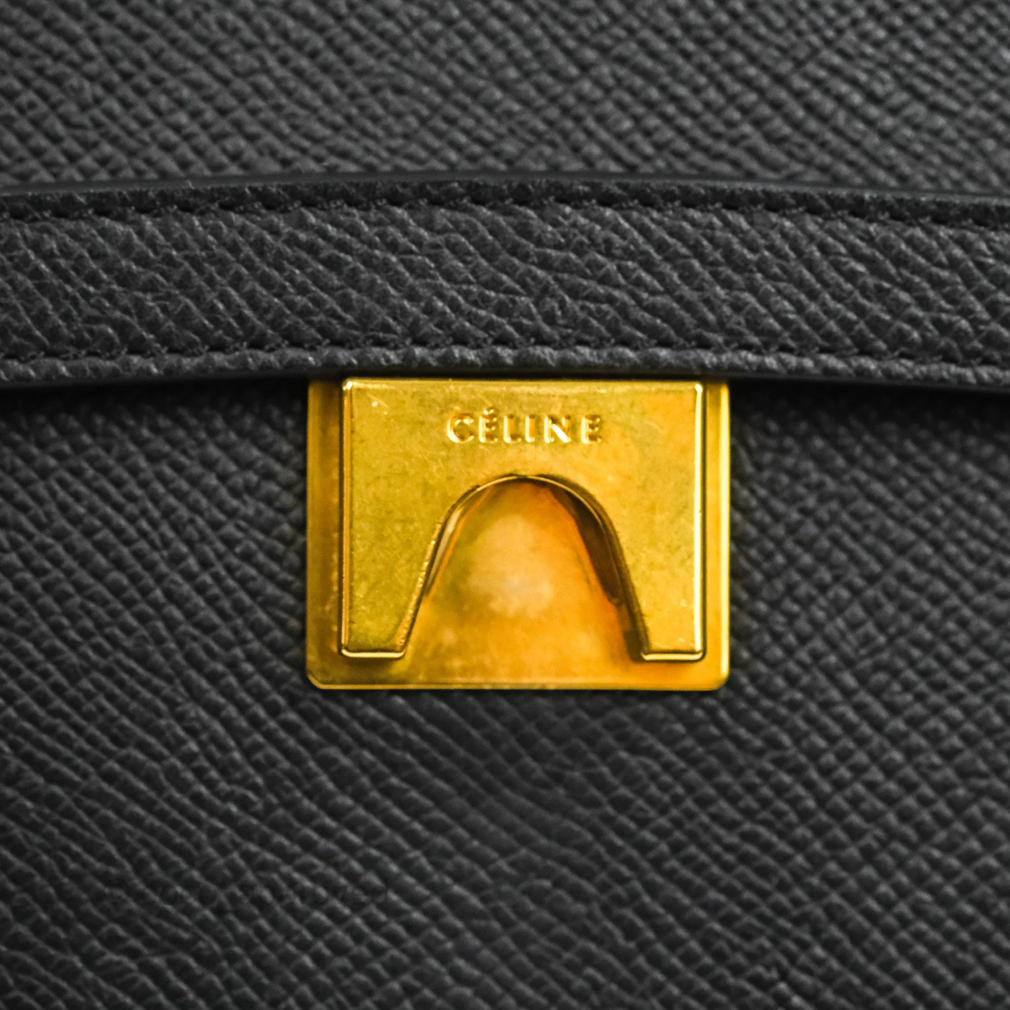 Celine Mini Belt Bag Black Grained Calfskin Gold Hardware