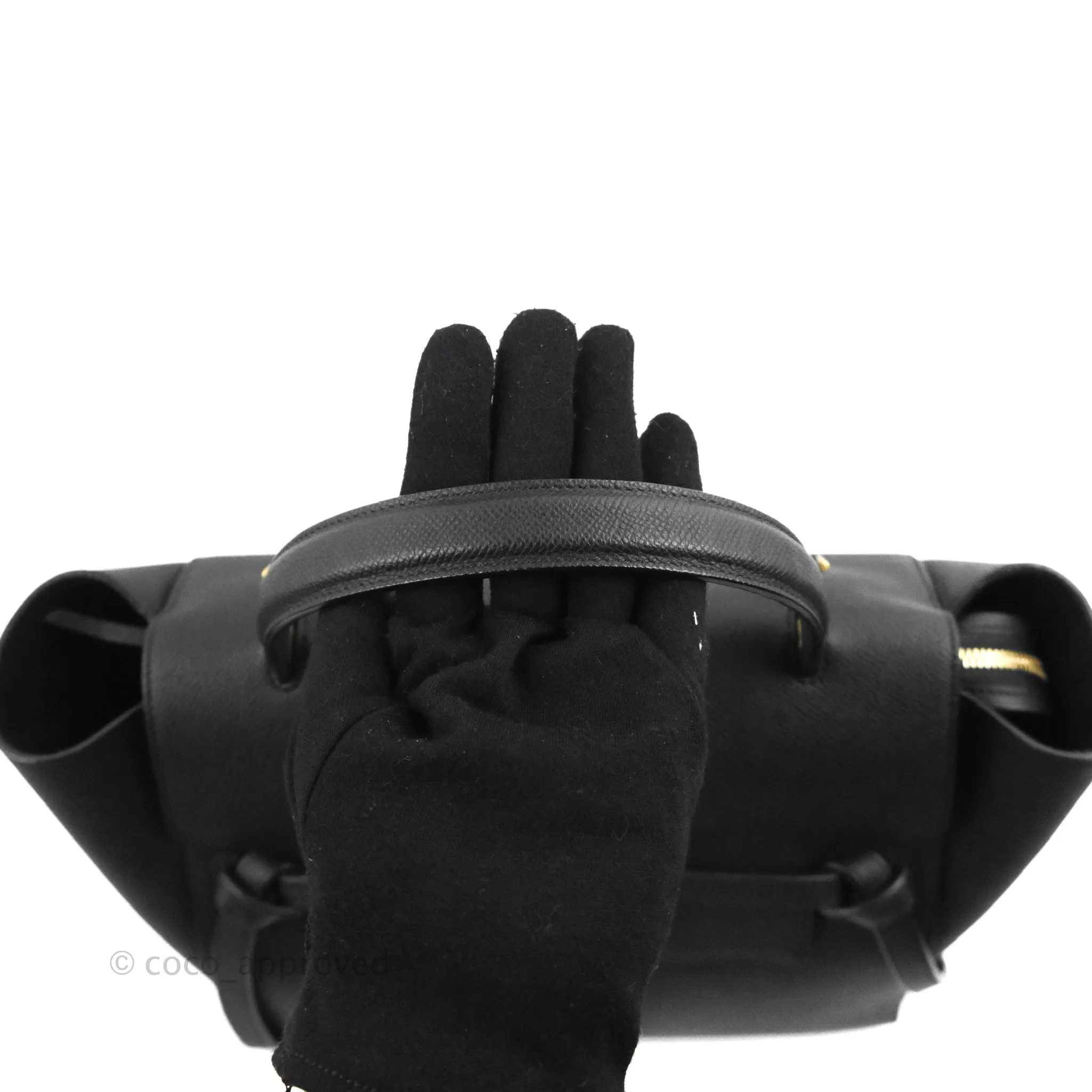 Celine Mini Belt Bag Black Grained Calfskin Gold Hardware