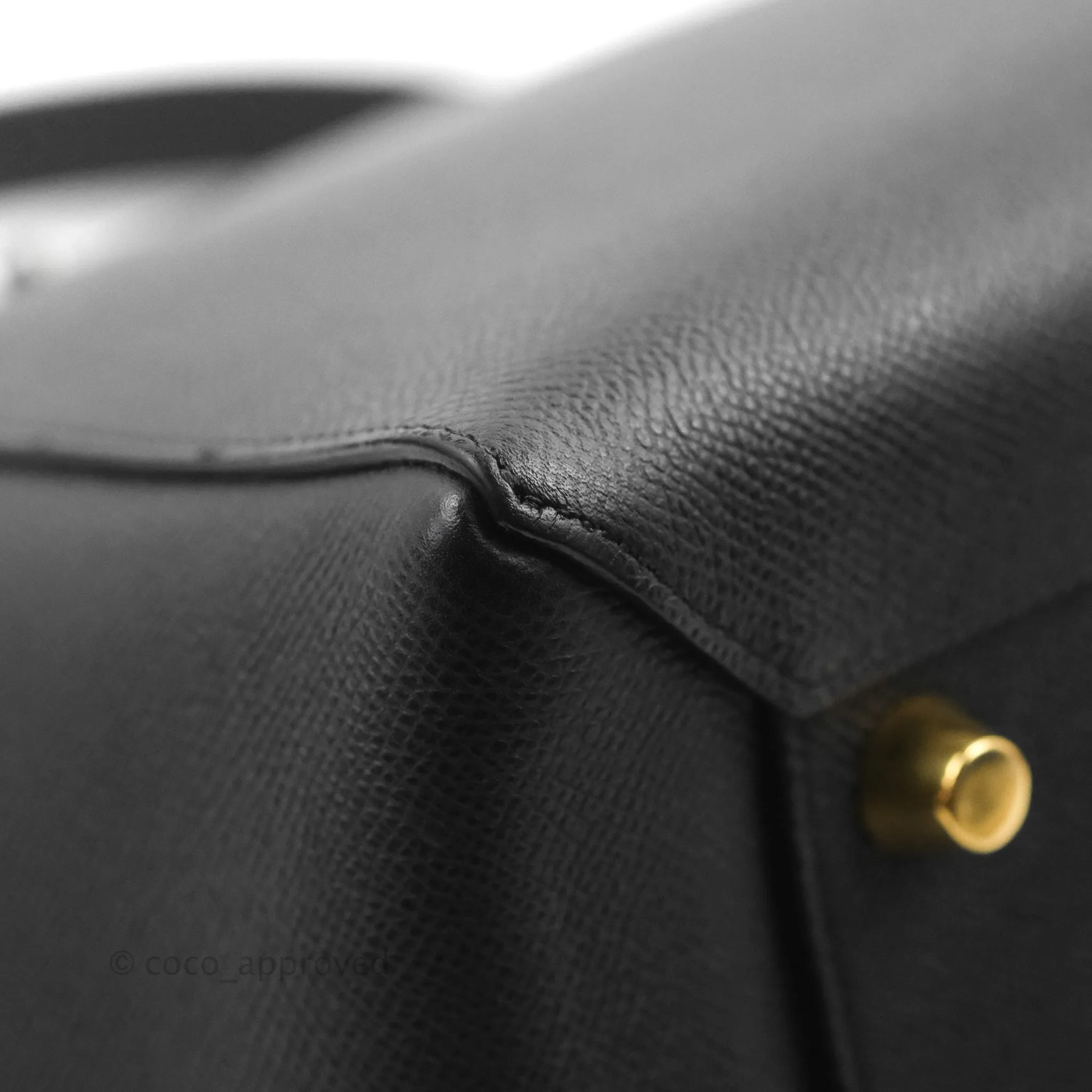 Celine Mini Belt Bag Black Grained Calfskin Gold Hardware