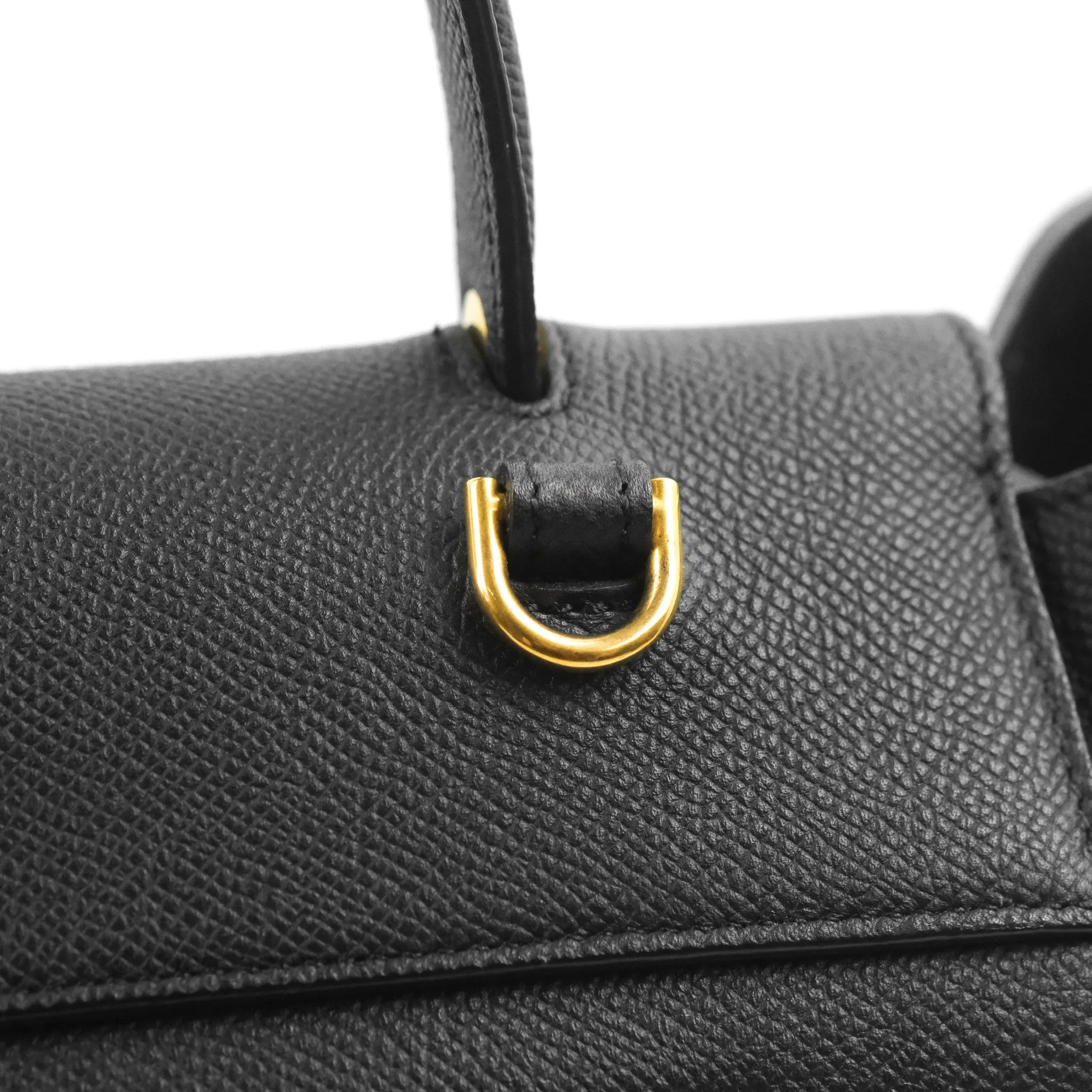 Celine Mini Belt Bag Black Grained Calfskin Gold Hardware