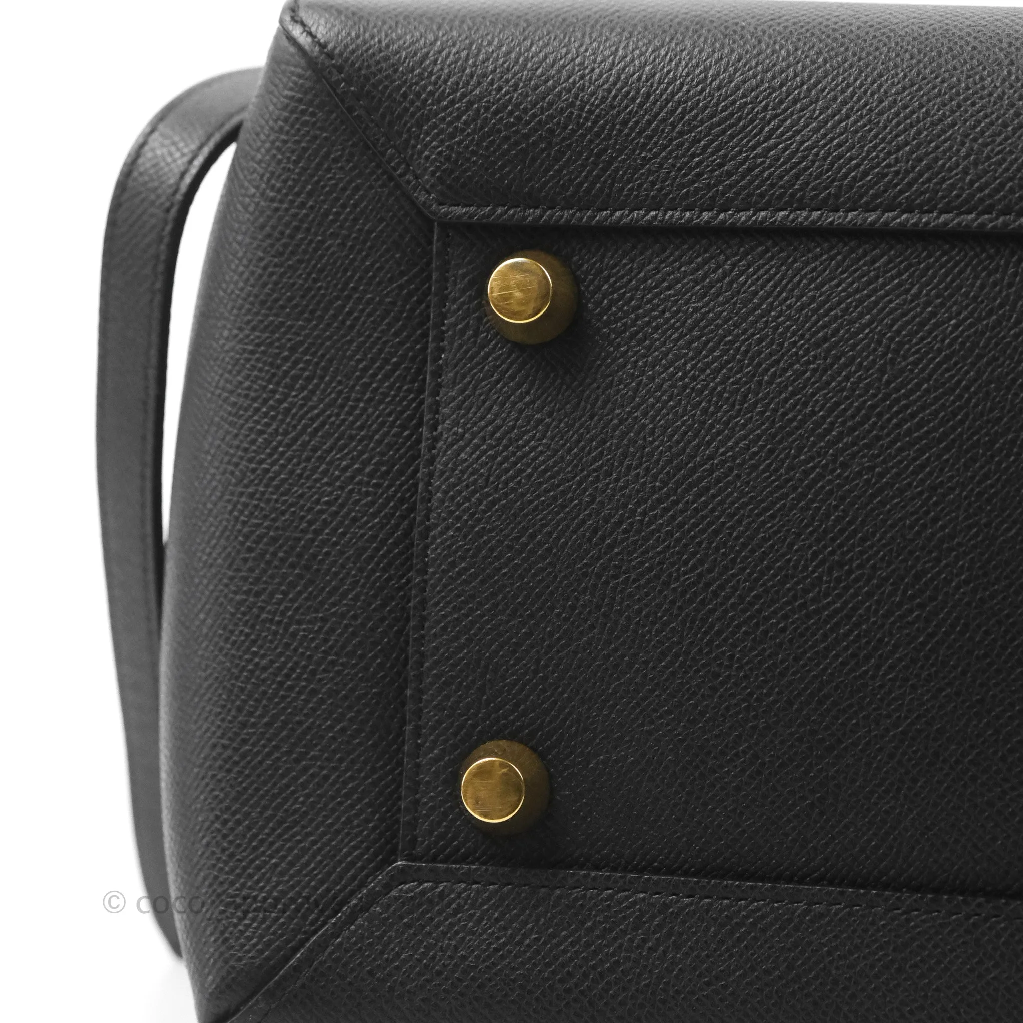 Celine Mini Belt Bag Black Grained Calfskin Gold Hardware