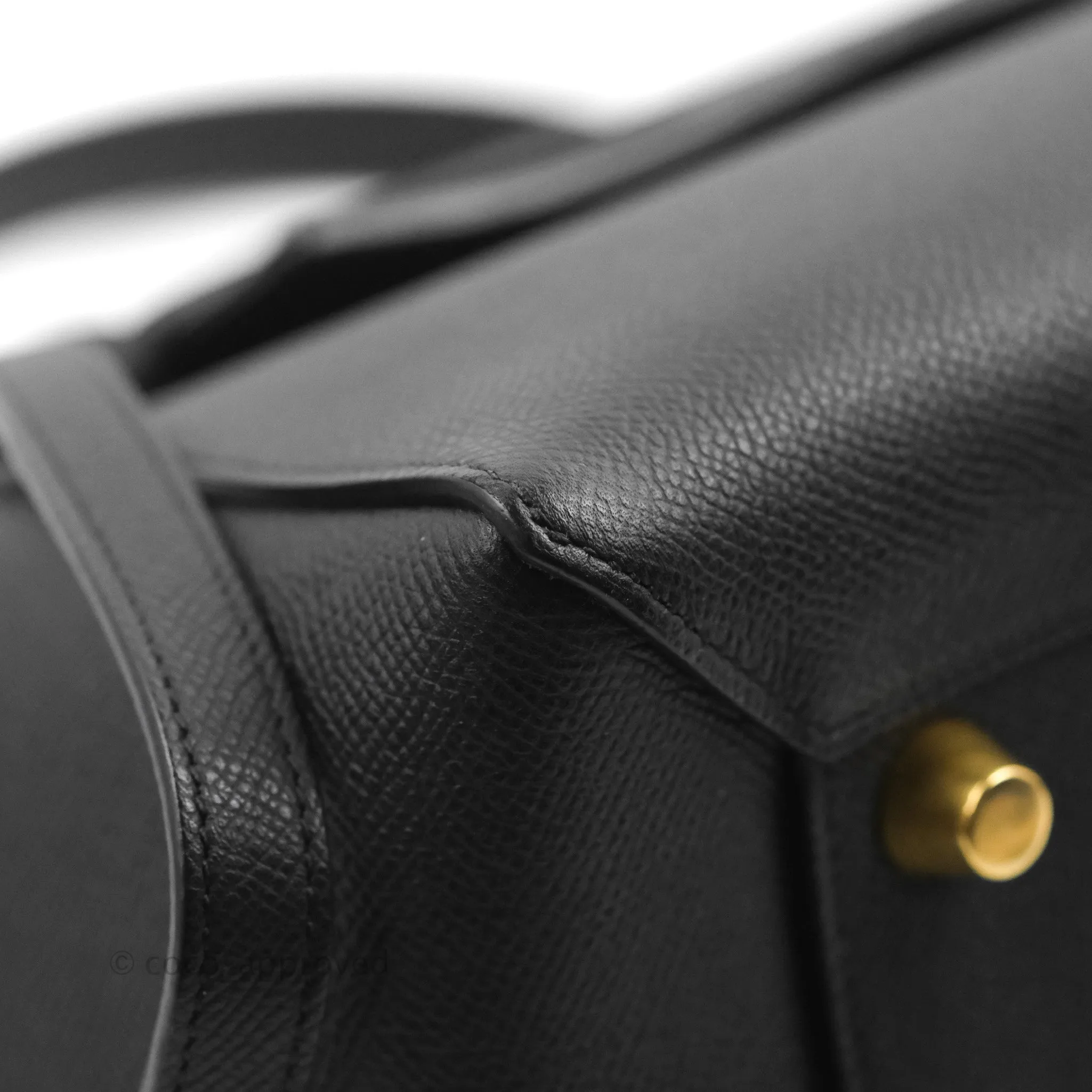 Celine Mini Belt Bag Black Grained Calfskin Gold Hardware