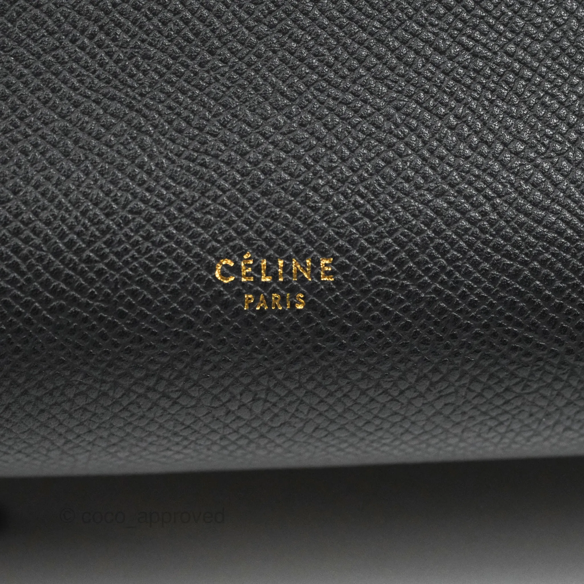 Celine Mini Belt Bag Black Grained Calfskin Gold Hardware