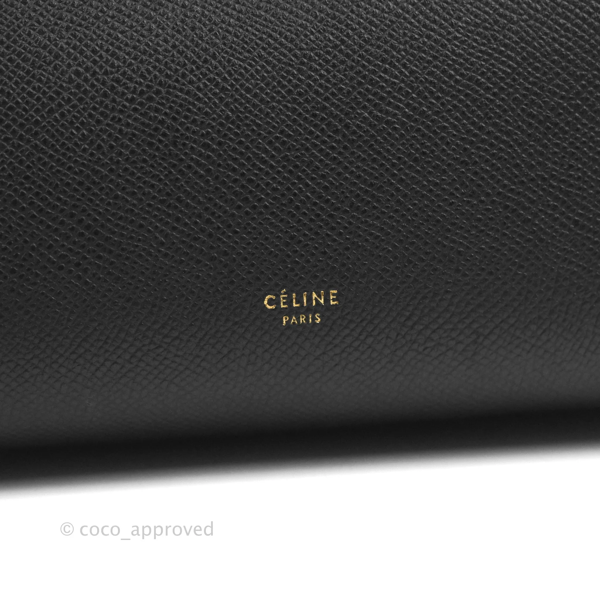 Celine Mini Belt Bag Black Grained Calfskin Gold Hardware