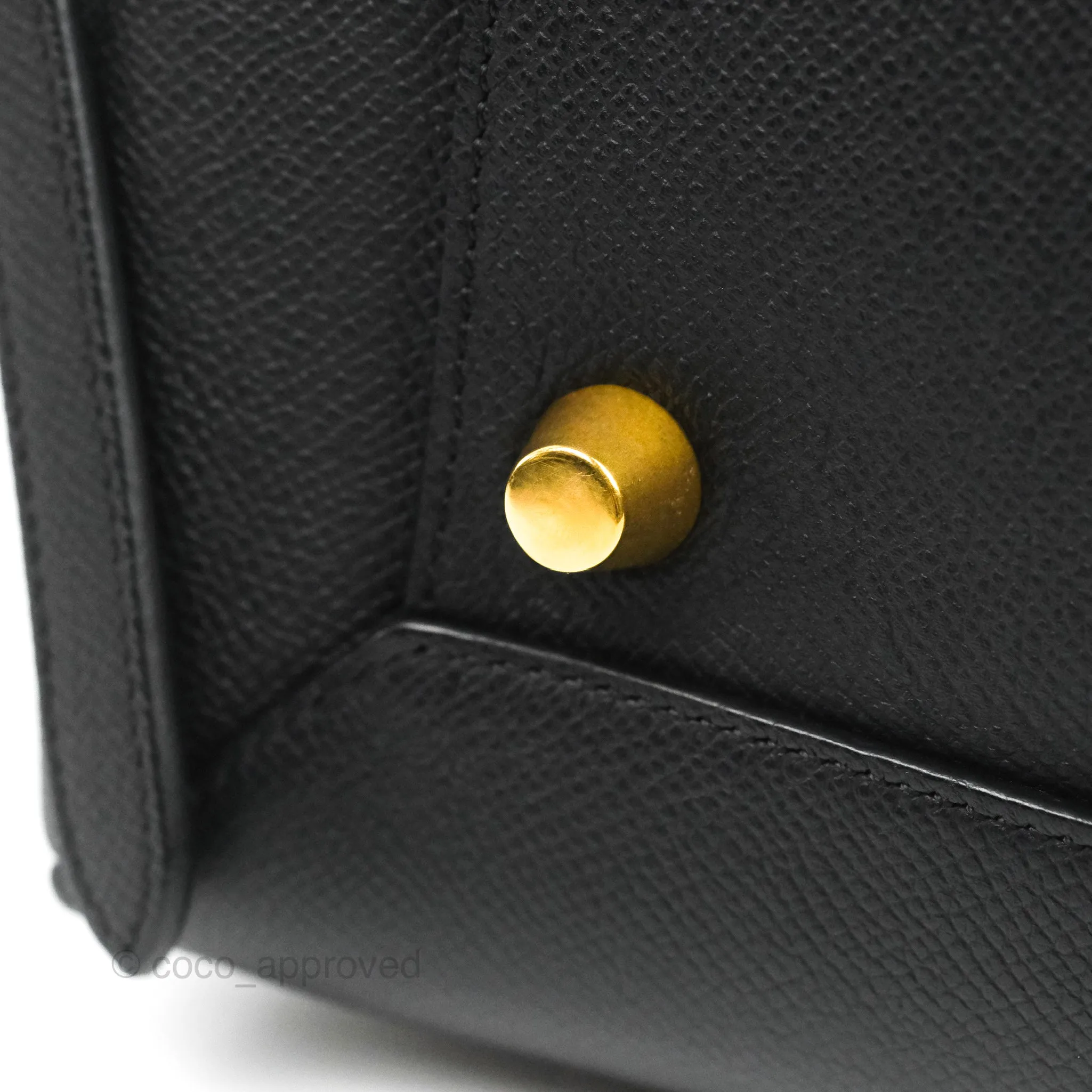 Celine Mini Belt Bag Black Grained Calfskin Gold Hardware
