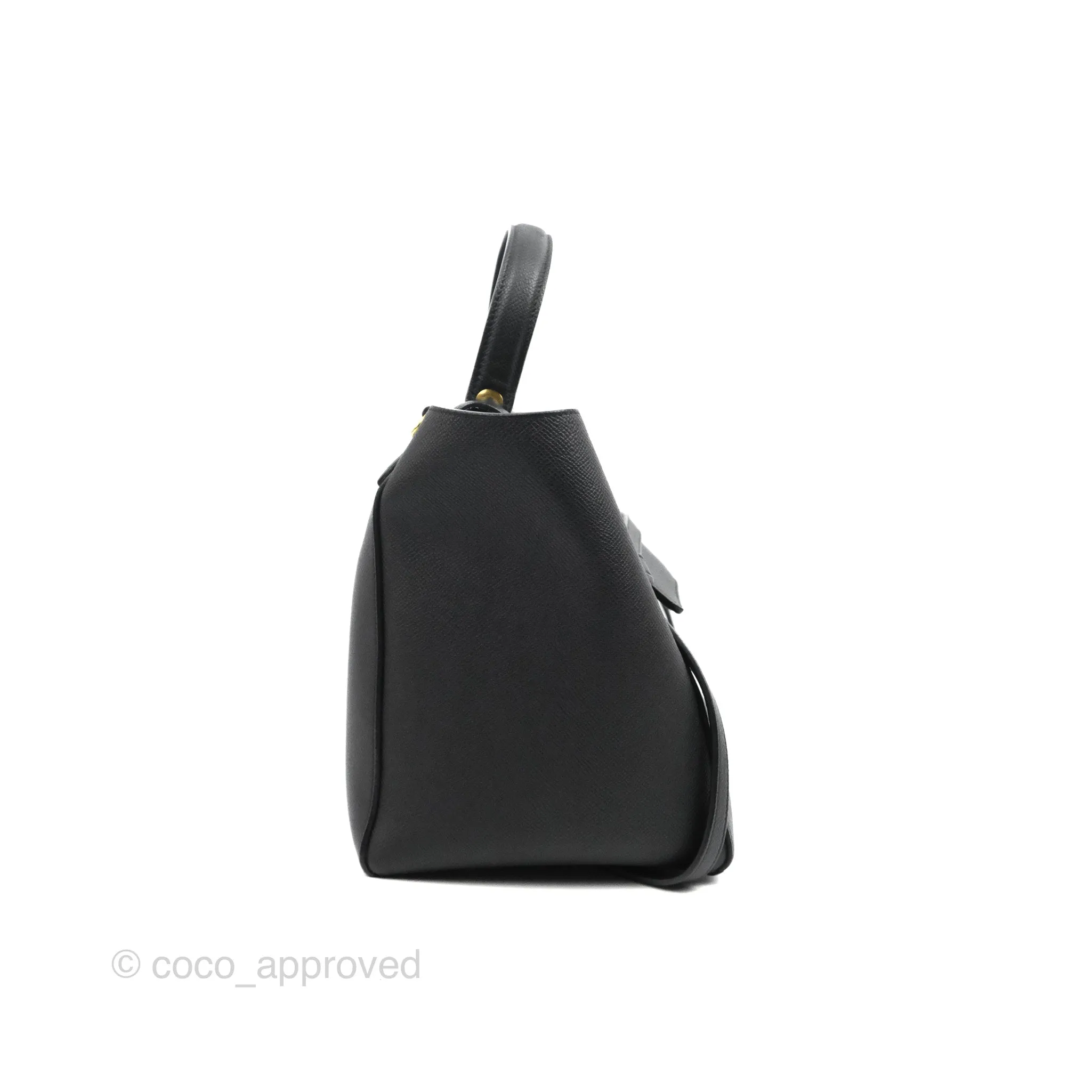 Celine Mini Belt Bag Black Grained Calfskin Gold Hardware
