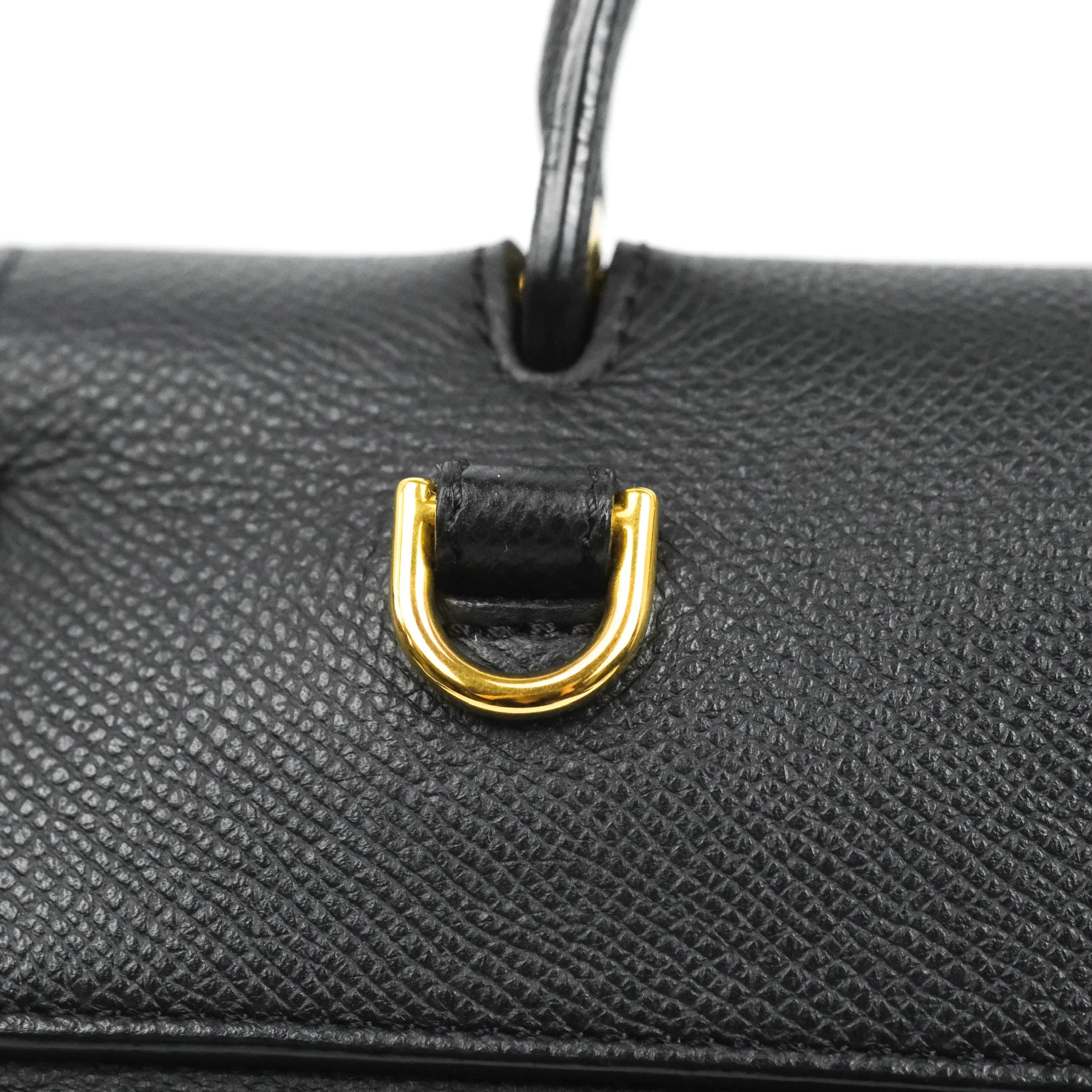 Celine Mini Belt Bag Black Grained Calfskin Gold Hardware