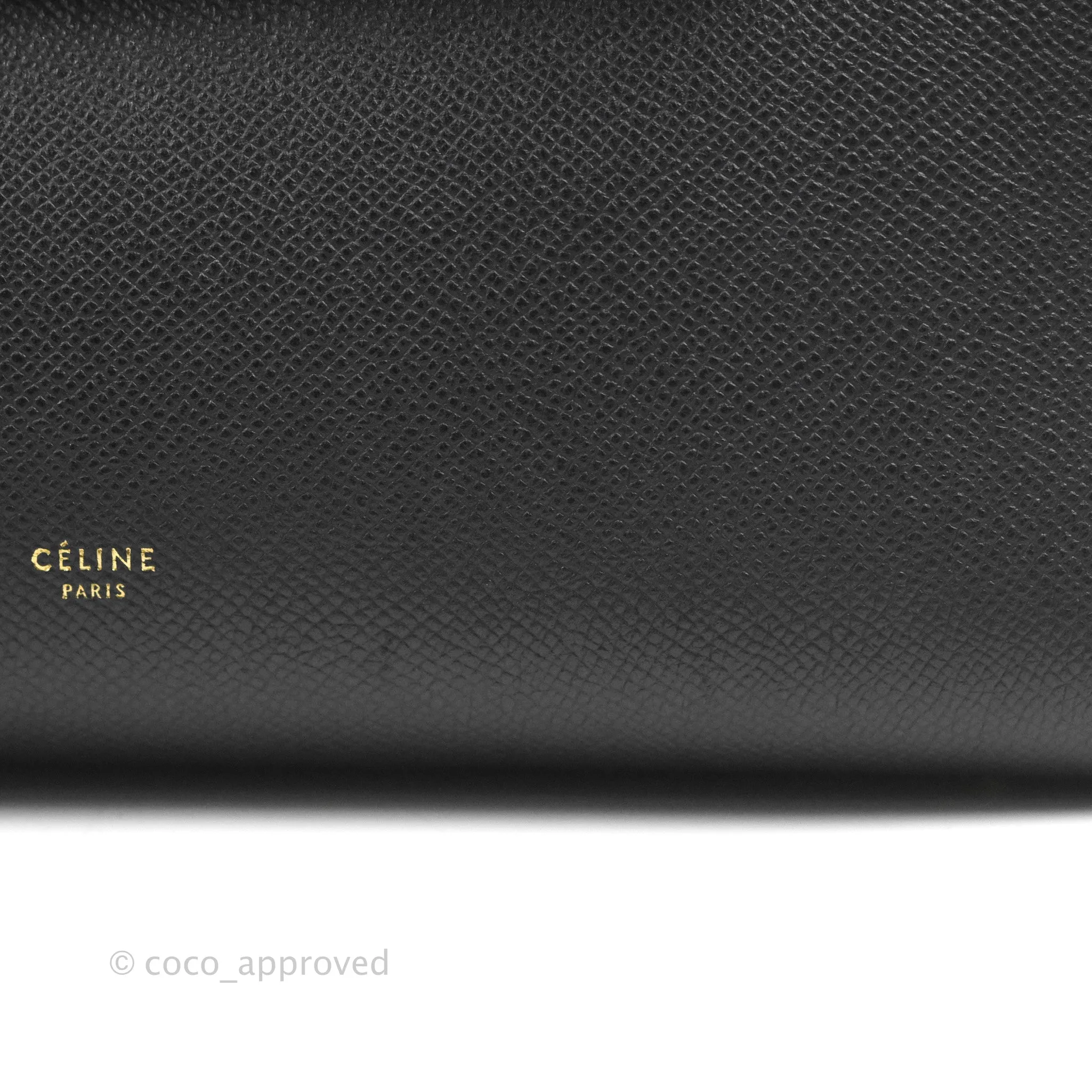 Celine Mini Belt Bag Black Grained Calfskin Gold Hardware