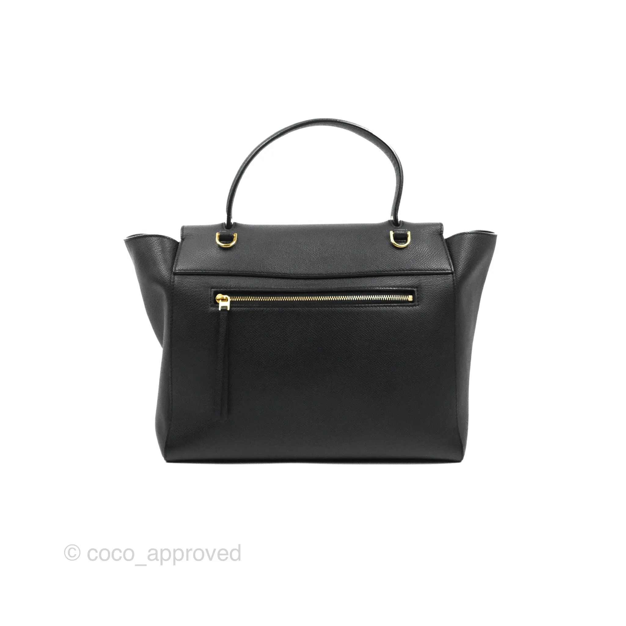 Celine Mini Belt Bag Black Grained Calfskin Gold Hardware