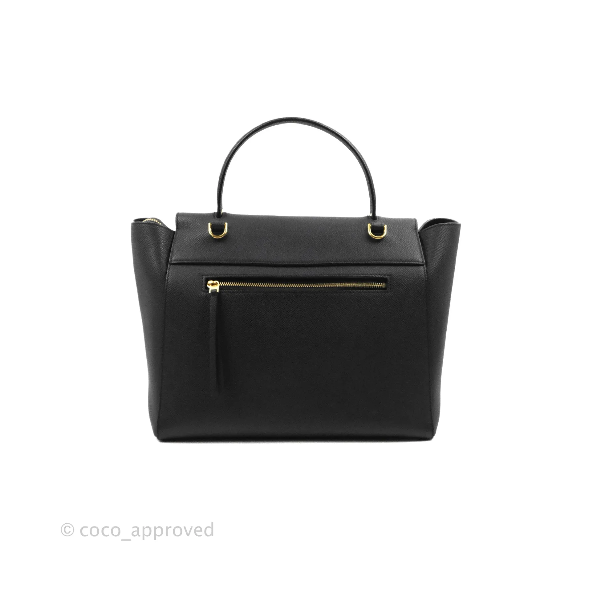 Celine Mini Belt Bag Black Grained Calfskin Gold Hardware