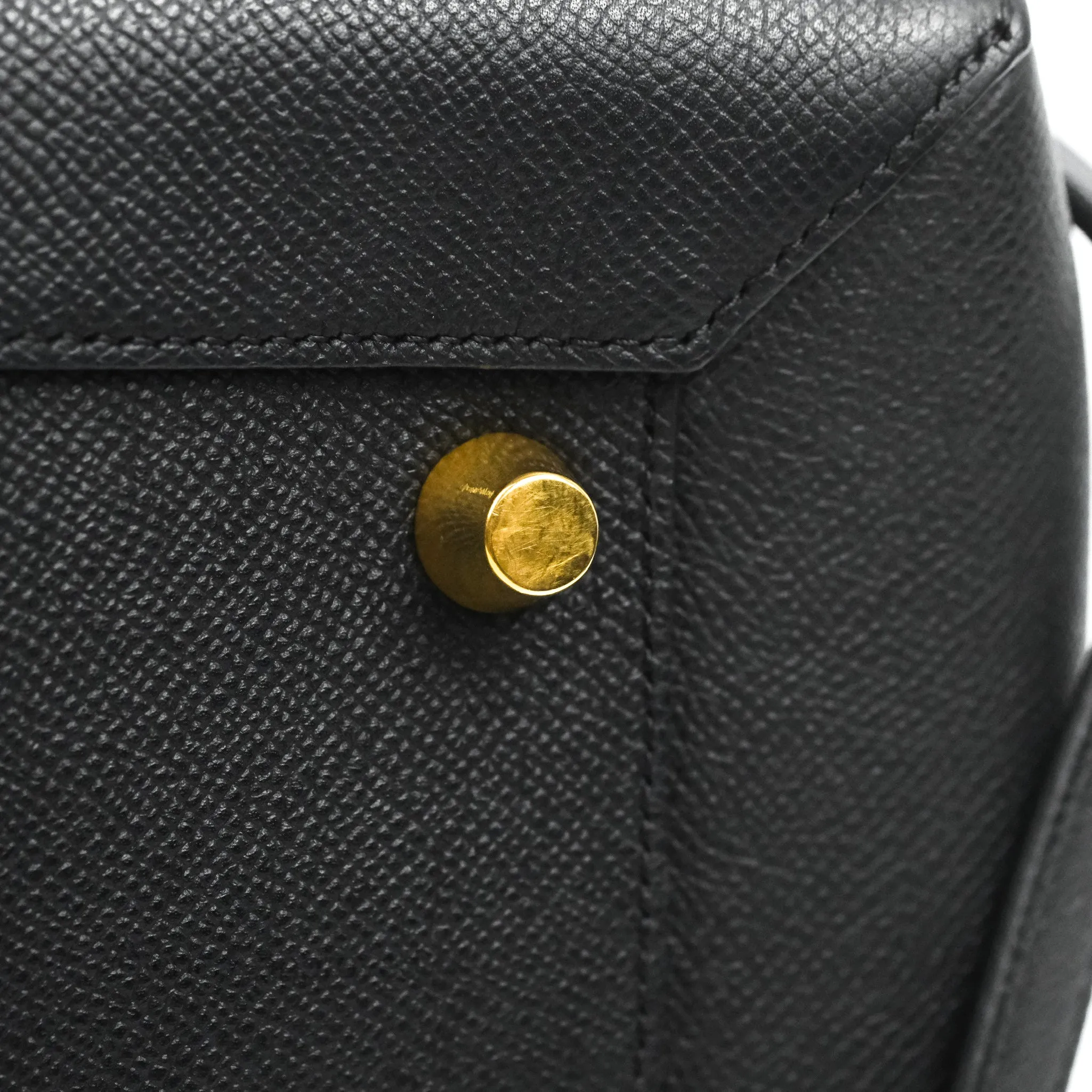 Celine Mini Belt Bag Black Grained Calfskin Gold Hardware
