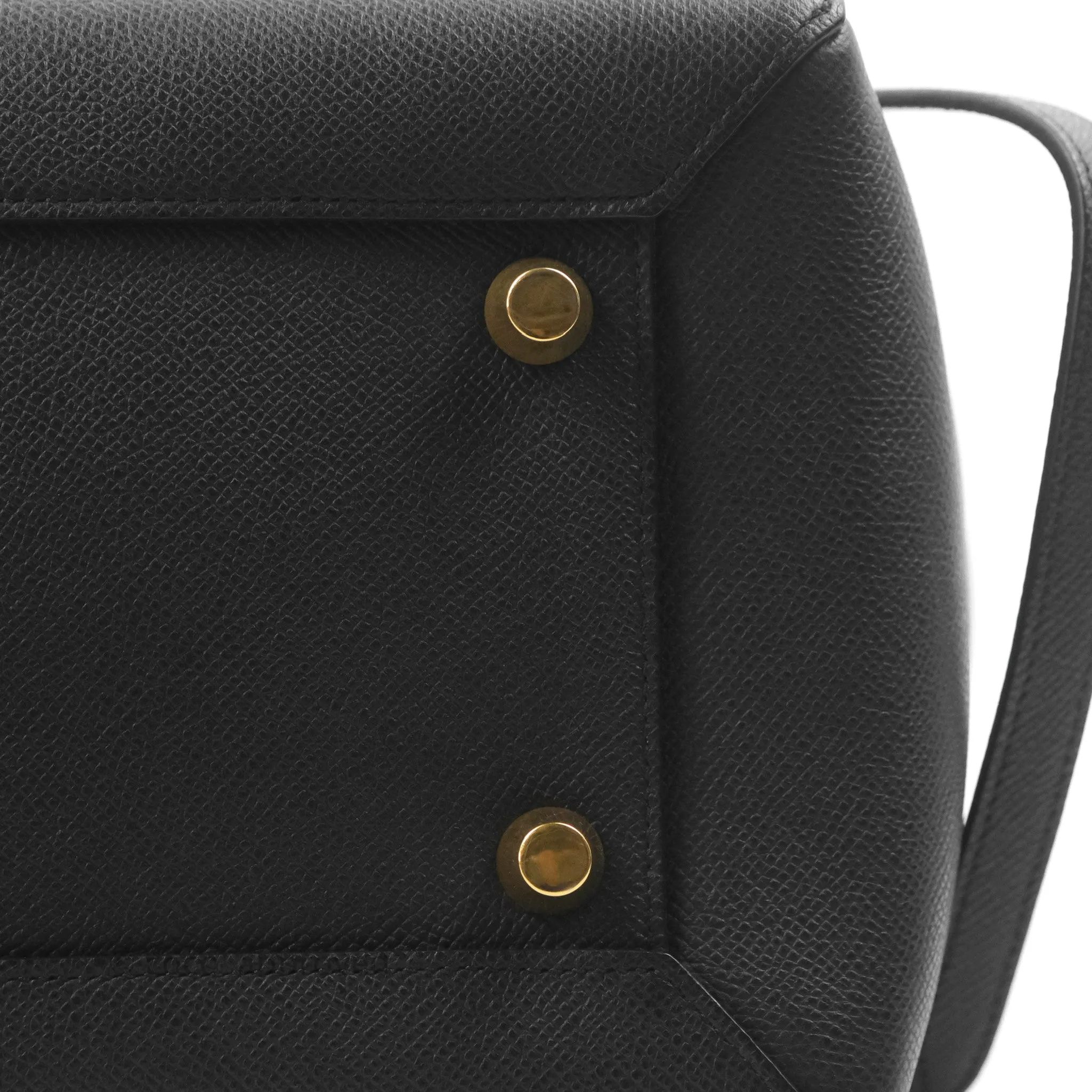 Celine Mini Belt Bag Black Grained Calfskin Gold Hardware