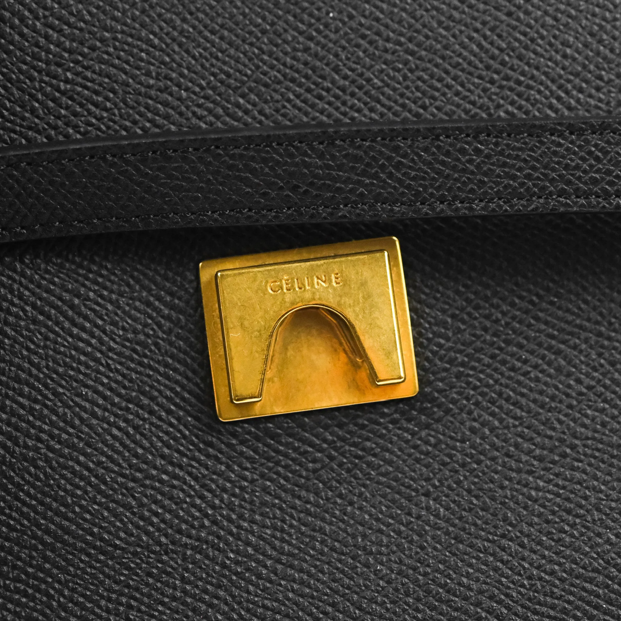 Celine Mini Belt Bag Black Grained Calfskin Gold Hardware